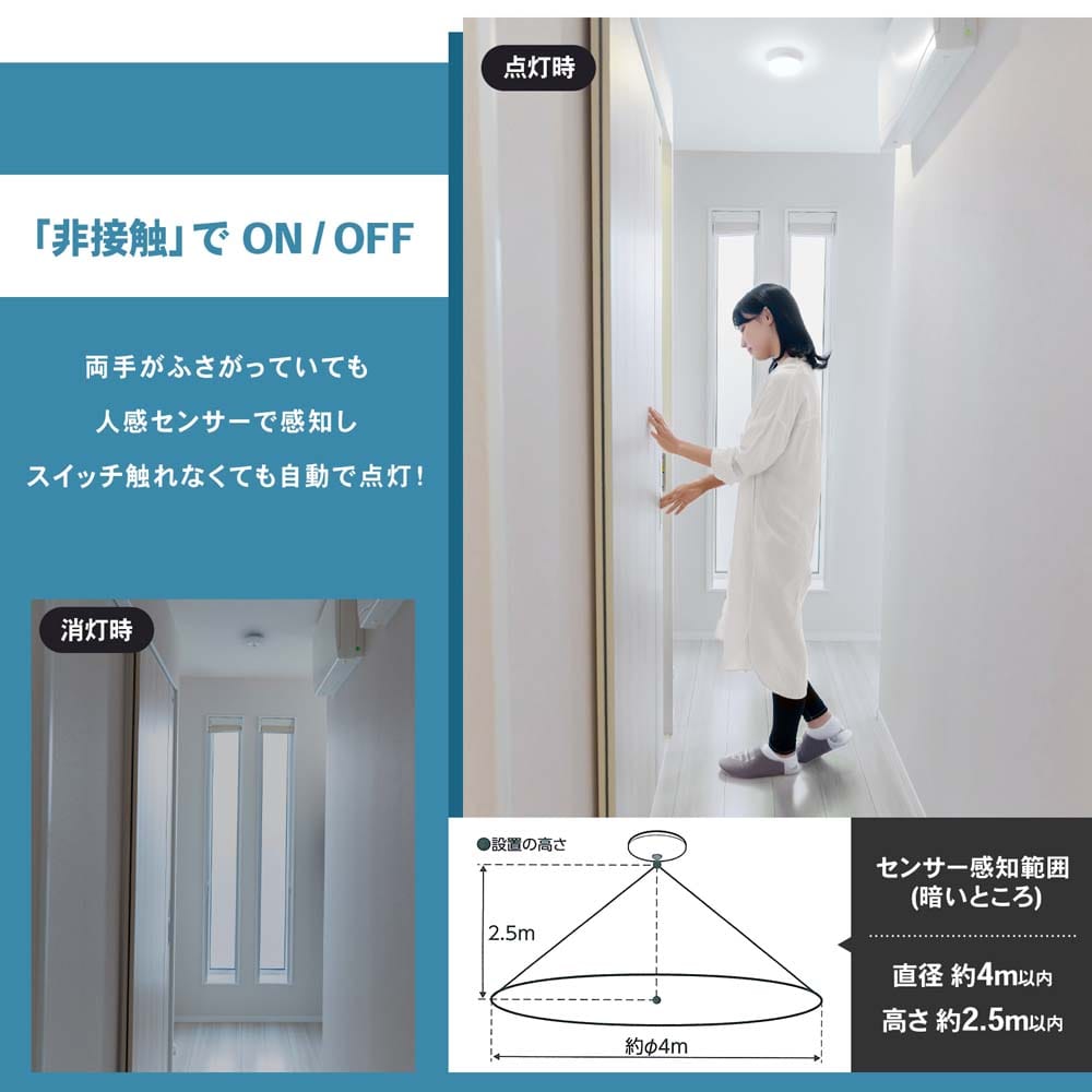 PortTech LED小型シーリング 人感60W型相当 昼白色(昼白色 PortTech LED小型シーリング 人感60W型相当 昼白色(昼白色