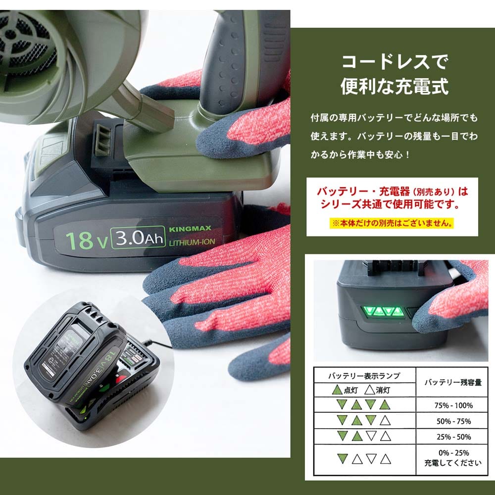 １８Ｖ充電ブロワ　ＫＭＢＷ－１８３０ ブロワ