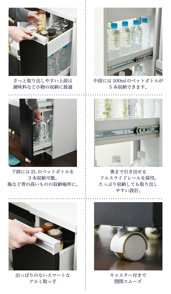 隙間収納ストッカー ｆｋｃ ０００６ ｗｈ 収納 家具 ホームセンターコーナンの通販サイト