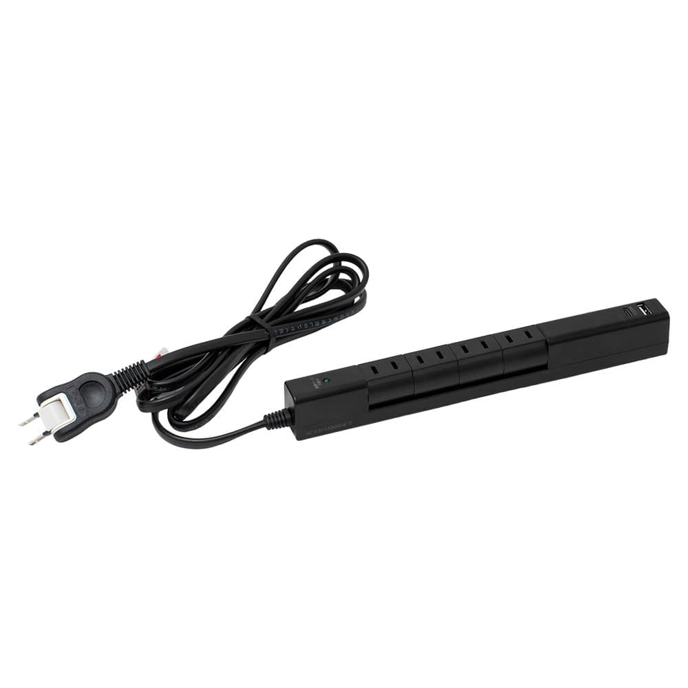 スマート回転タップＡＣ４口　黒　ＵＳＢ＋ＰＤ搭載　ＫＥＰ－Ｓ２９７Ａ ＫＥＰ－Ｓ２９７Ａ