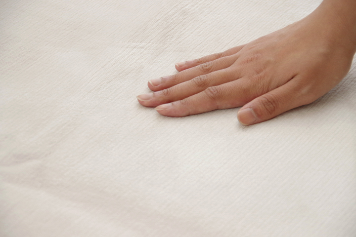ラグ カーペット 1畳 洗える 抗菌 防臭 無地 『ピオニー』 140×200cm楕円 （ホットカーペット対応）アップ