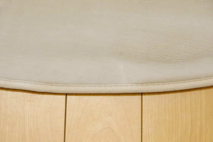 ラグ カーペット 1畳 洗える 抗菌 防臭 無地 『ピオニー』 100×140cm楕円 （ホットカーペット対応）角