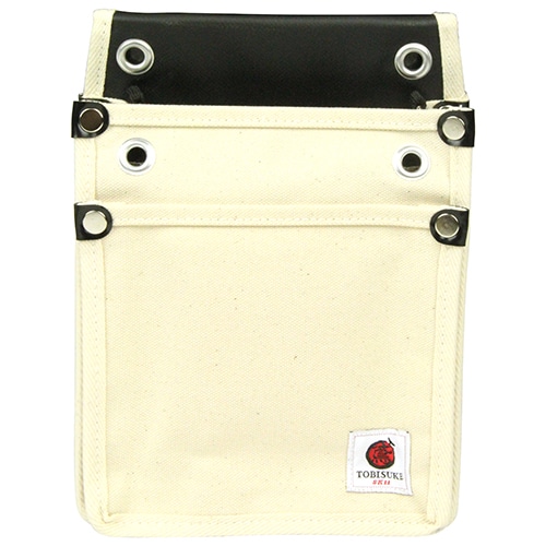ＳＫ１１　帆布鳶用腰袋２段　白　ＴＳＨ－２Ｄ－ＷＨ