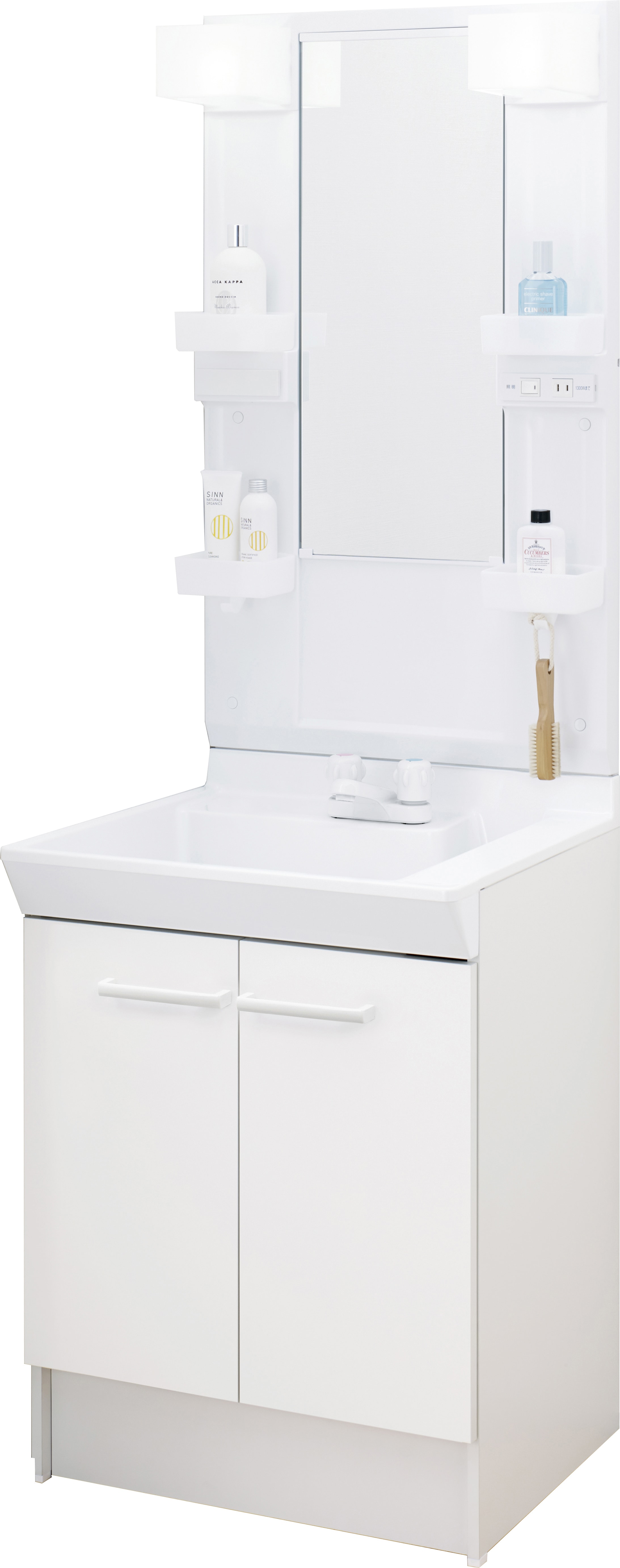 LIXIL 洗面化粧台 V1 間口60cm 2ハンドル水栓1面鏡 ホワイト