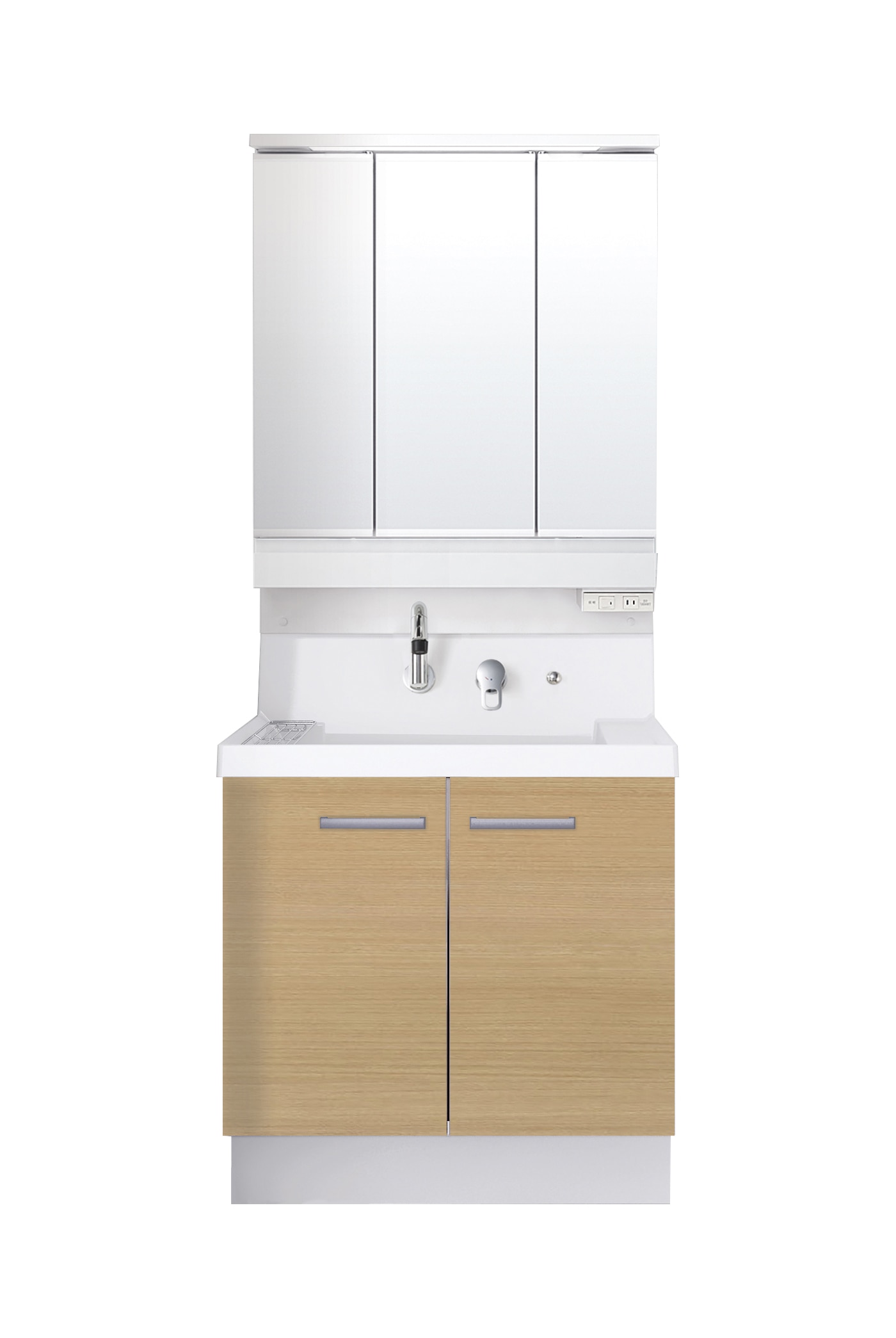LIXIL 洗面化粧台 K1 間口75cm SP三面鏡2枚扉