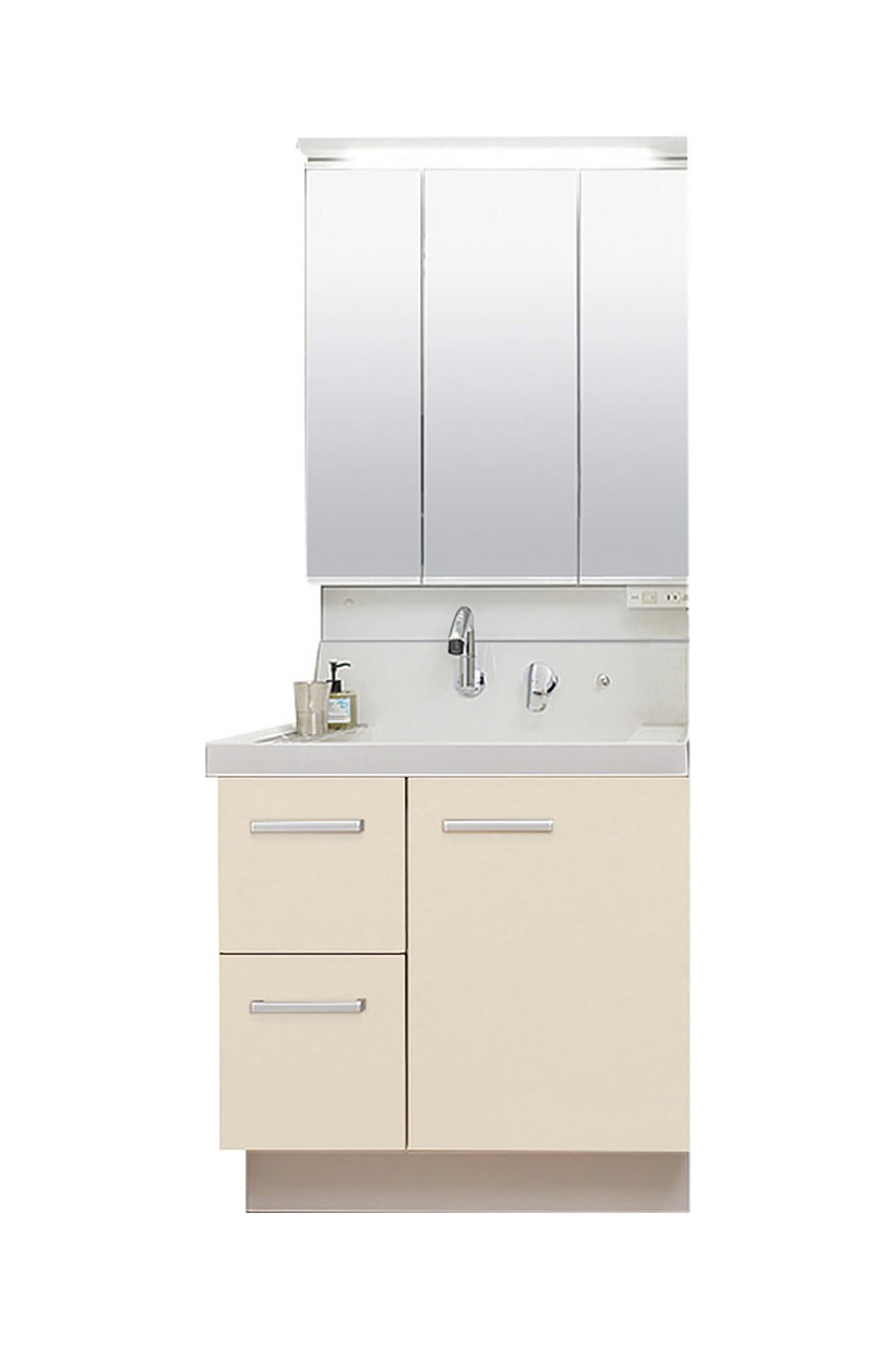 LIXIL 洗面化粧台 K1 間口75cm 三面鏡片引出