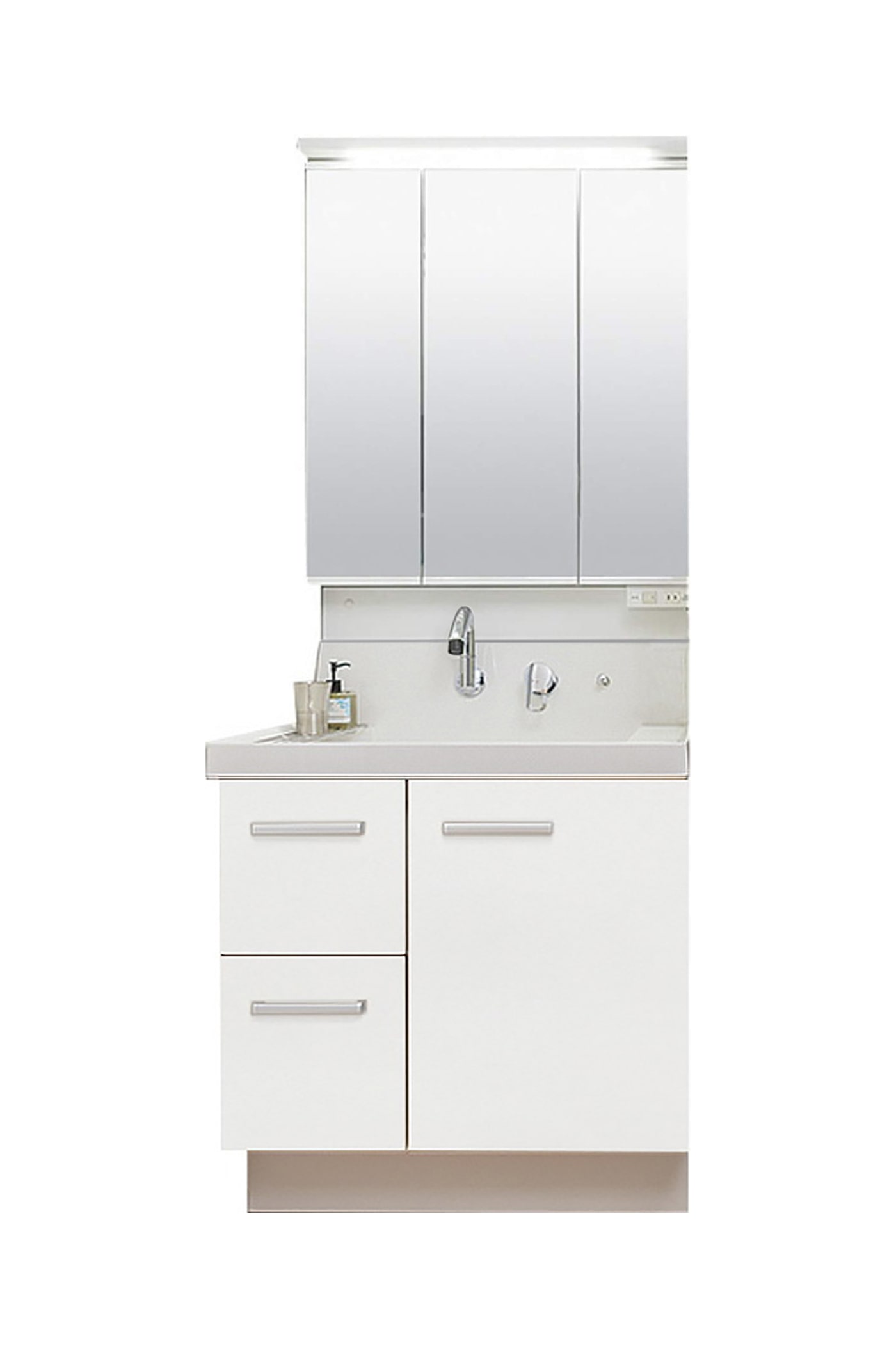 LIXIL 洗面化粧台 K1 間口75cm 三面鏡片引出
