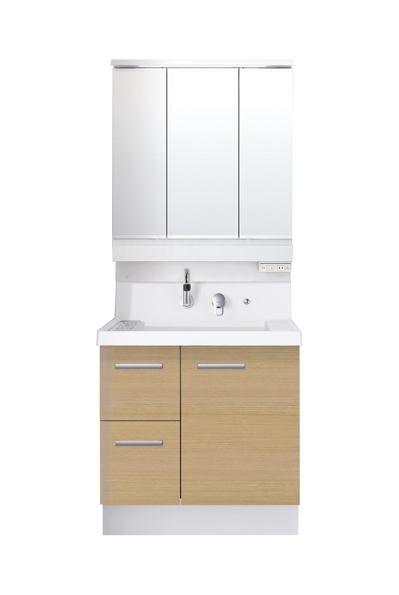 LIXIL 洗面化粧台 K1 間口75cm SP三面鏡片引出