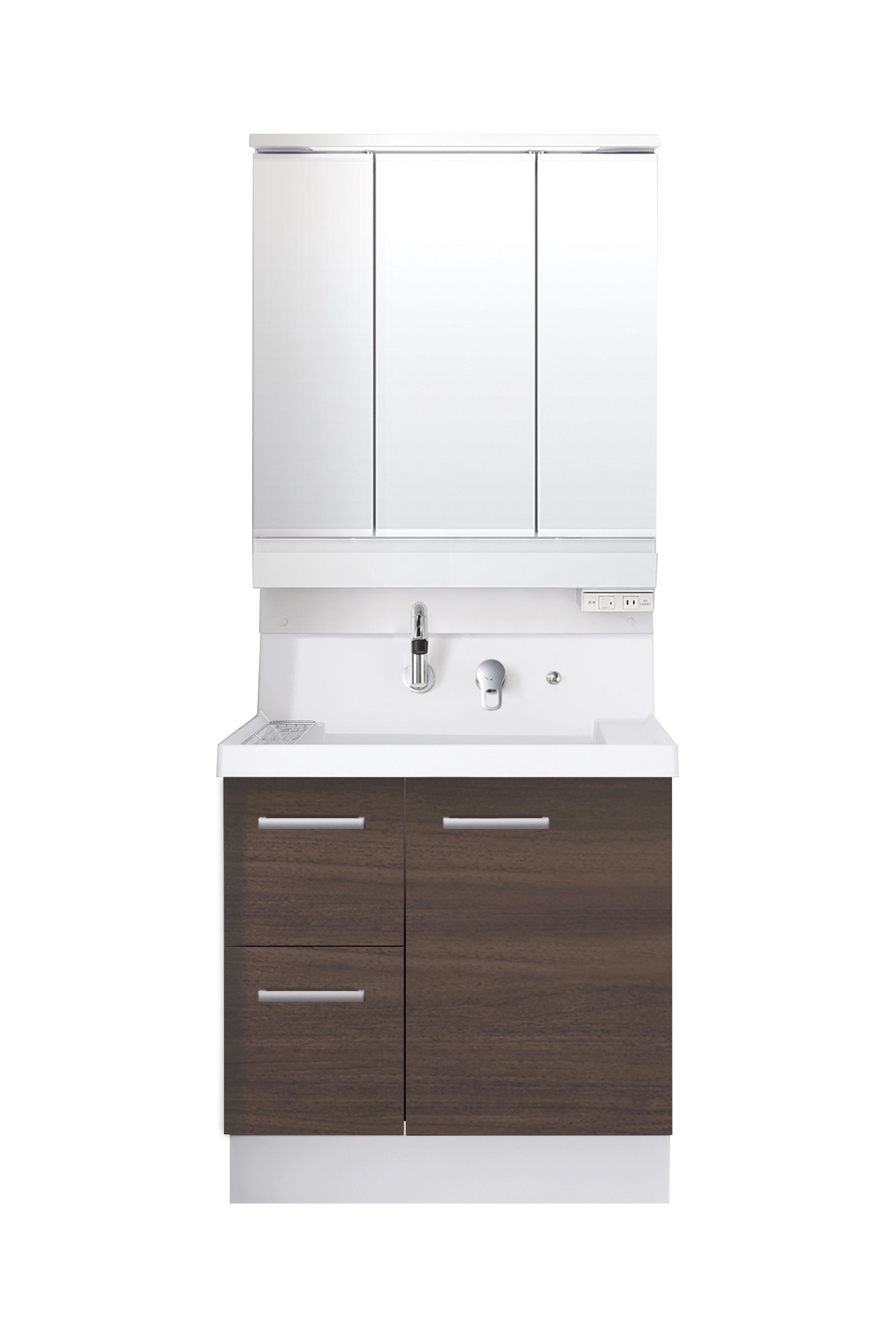 LIXIL 洗面化粧台 K1 間口75cm SP三面鏡片引出