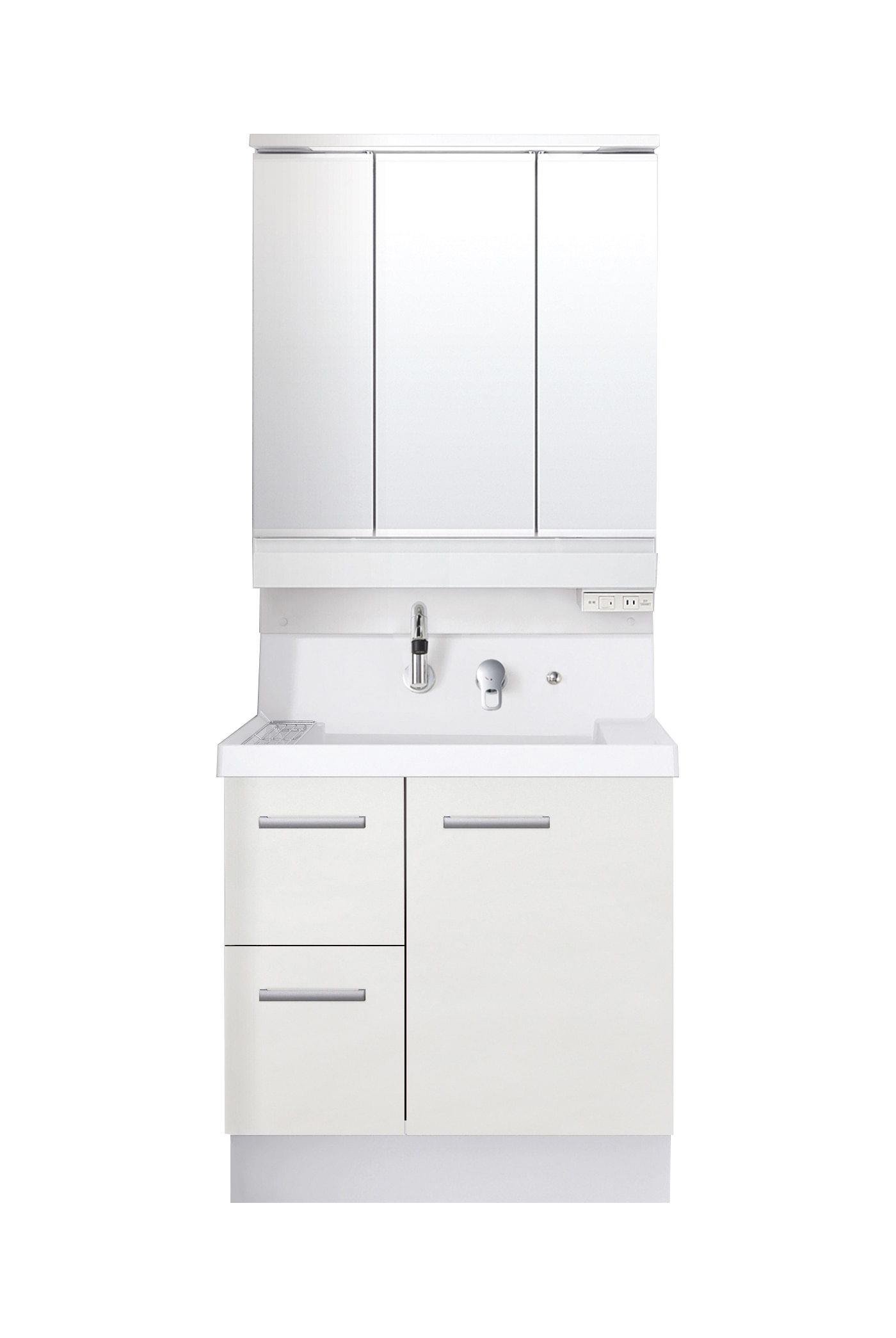 LIXIL 洗面化粧台 K1 間口75cm SP三面鏡片引出