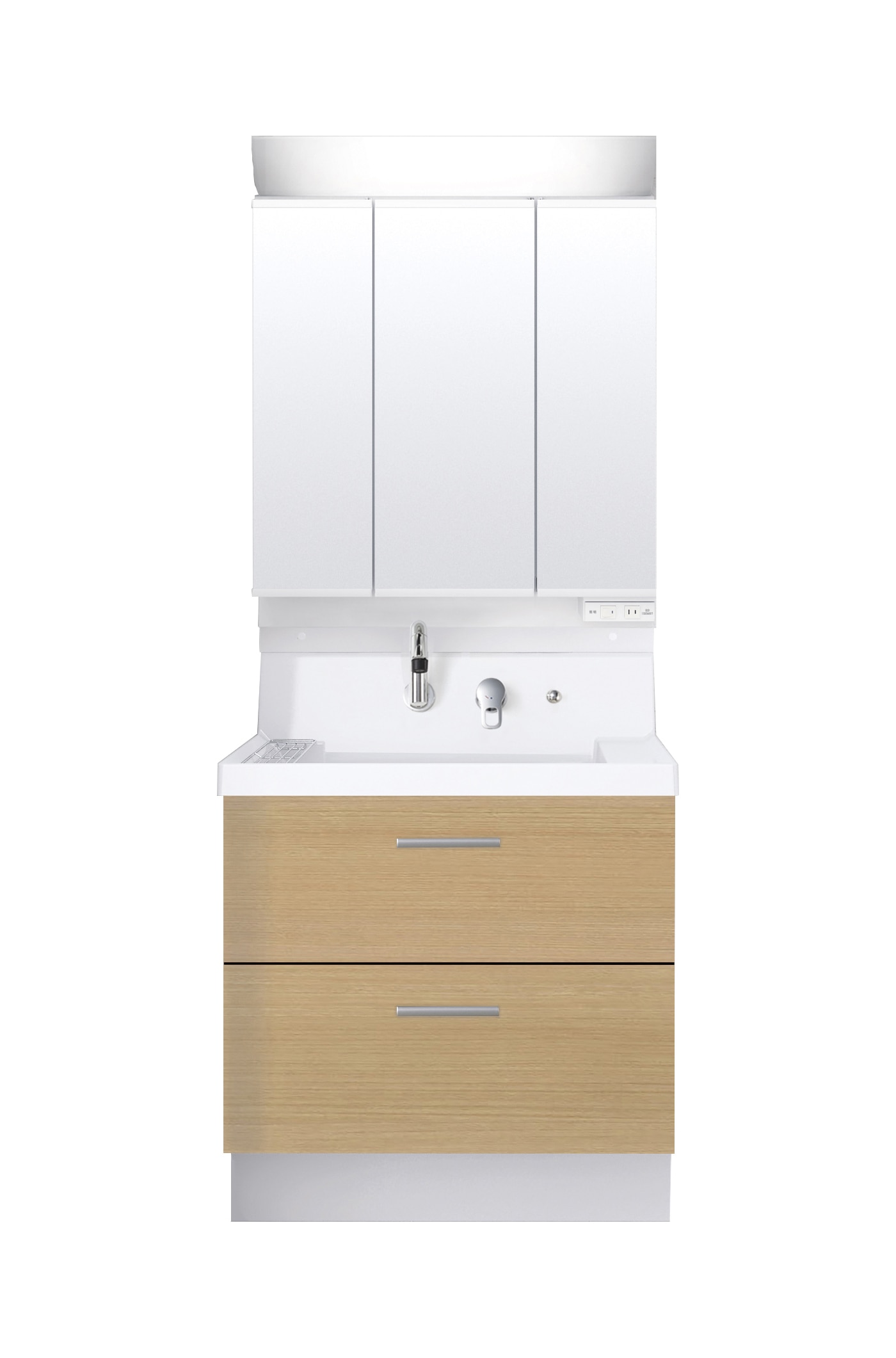 LIXIL 洗面化粧台 K1 間口75cm 三面鏡2段引出
