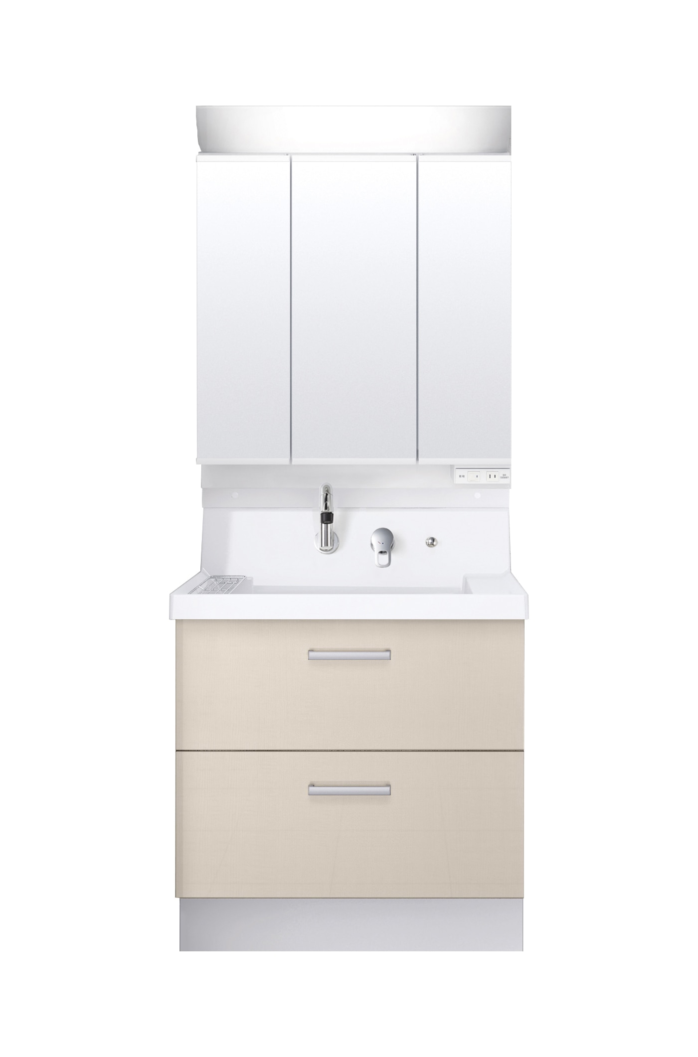 LIXIL 洗面化粧台 K1 間口75cm 三面鏡2段引出