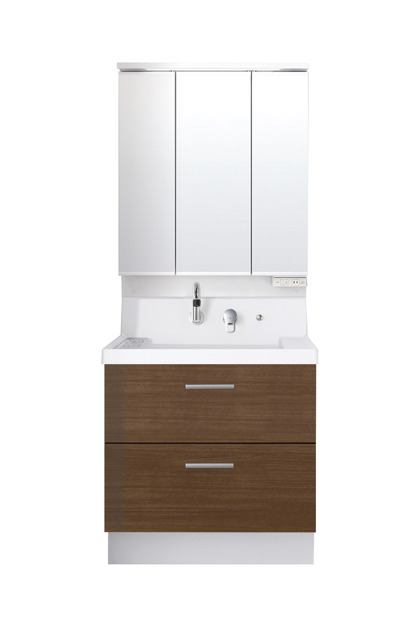 LIXIL 洗面化粧台 K1 間口75cm 三面鏡2段引出