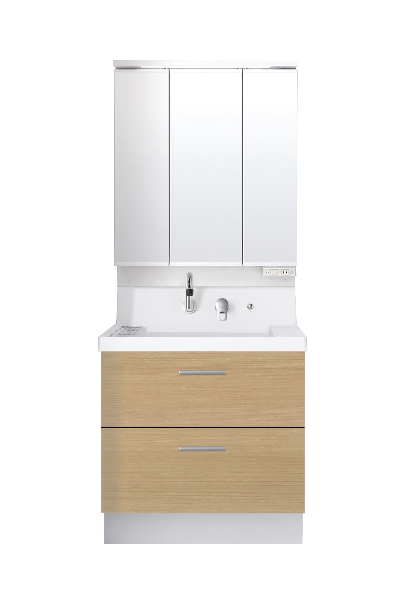 LIXIL 洗面化粧台 K1 間口75cm 三面鏡2段引出