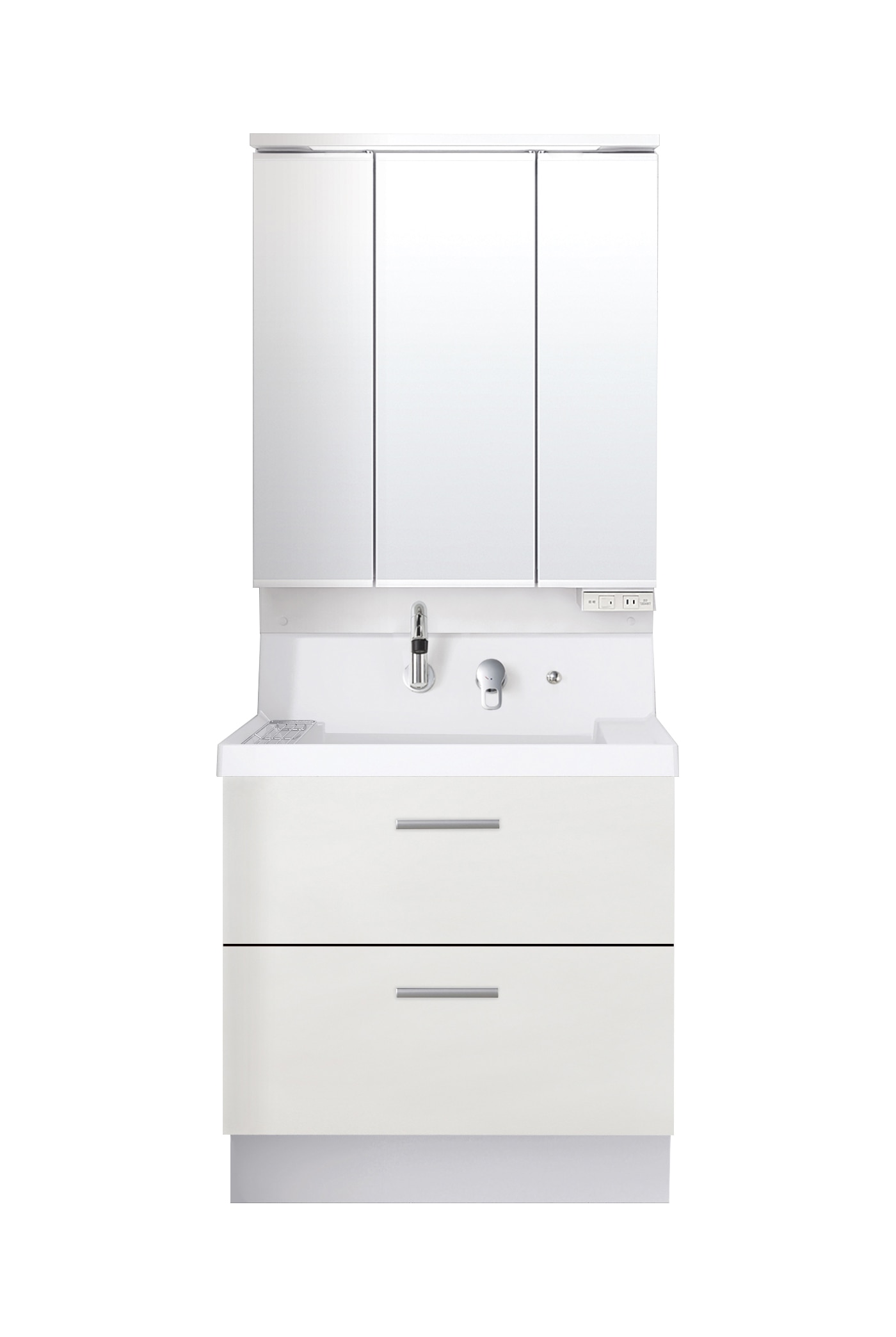 LIXIL 洗面化粧台 K1 間口75cm 三面鏡2段引出
