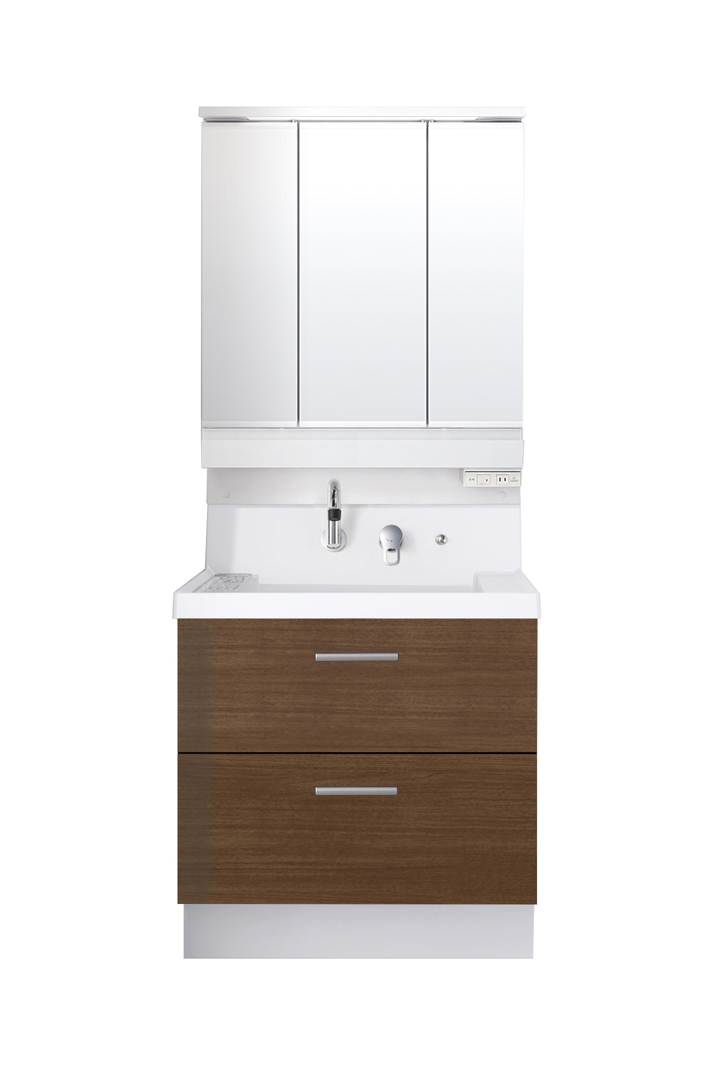 LIXIL 洗面化粧台 K1 間口75cm SP三面鏡2段引出