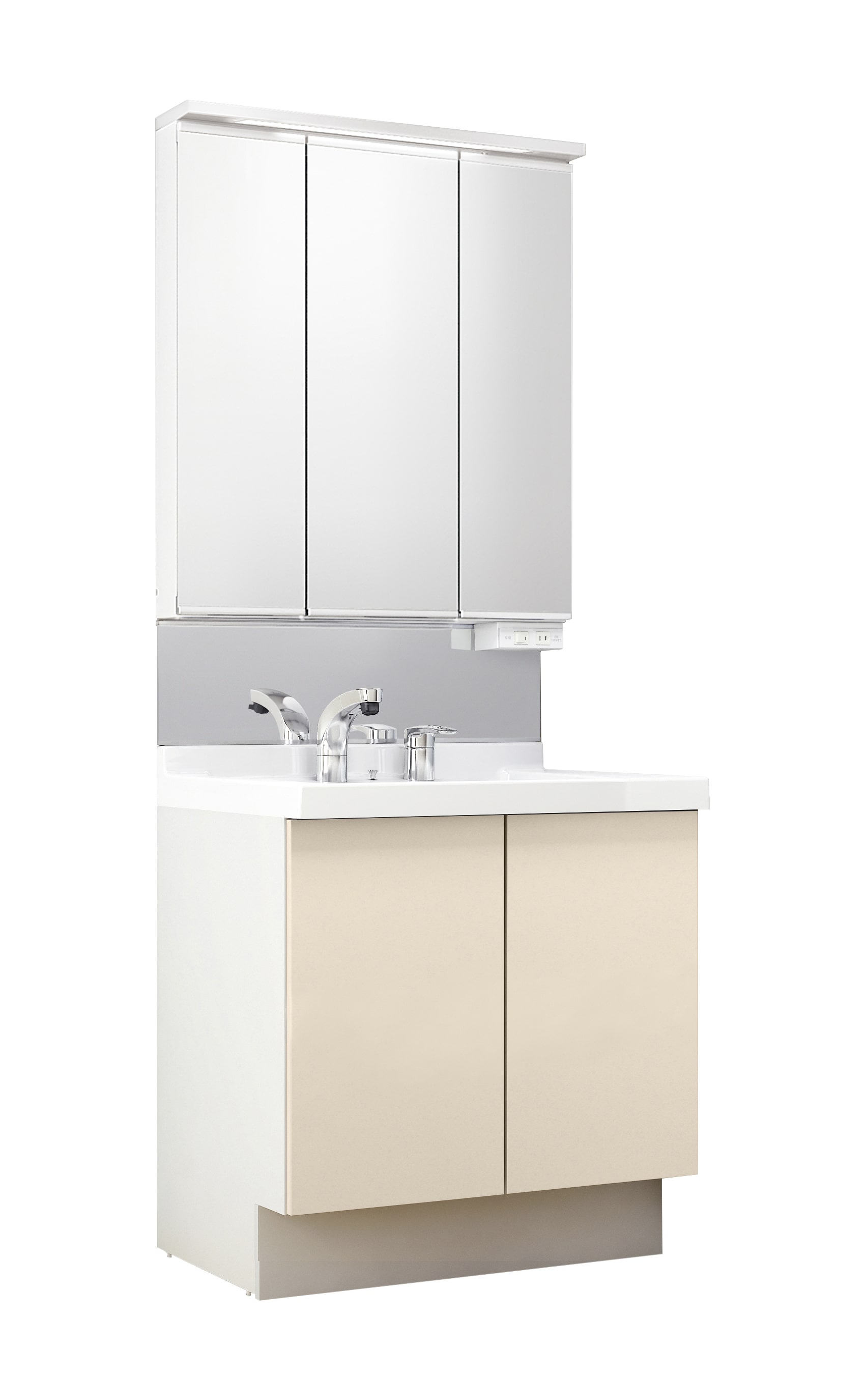 LIXIL 洗面化粧台 J1 間口75cm 三面鏡2枚扉