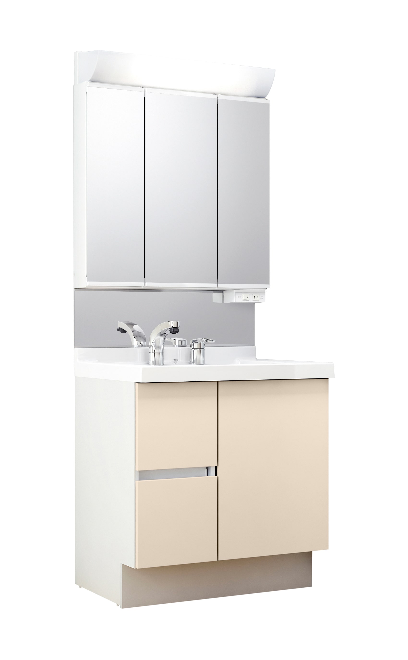 LIXIL 洗面化粧台 J1 間口75cm 三面鏡片引出