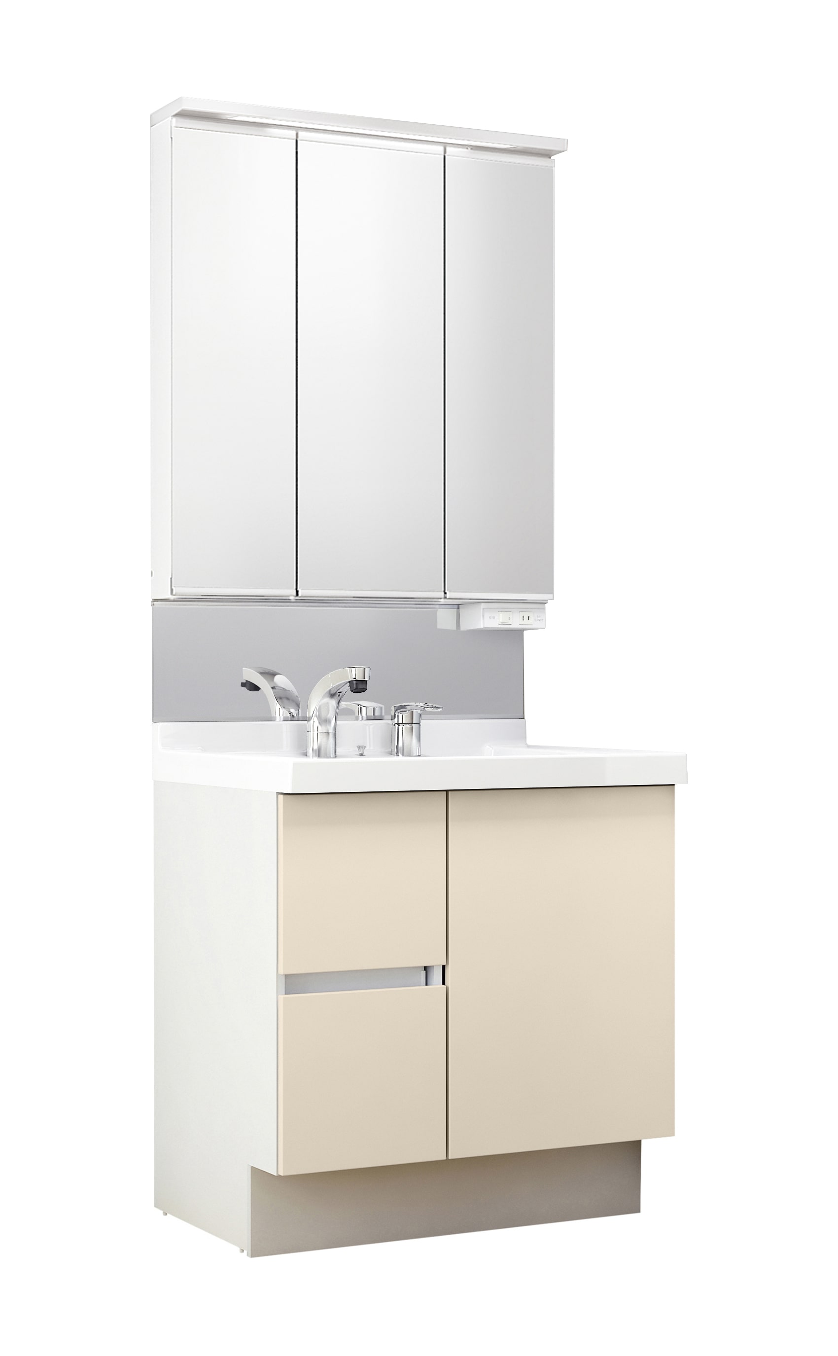 LIXIL 洗面化粧台 J1 間口75cm 三面鏡片引出