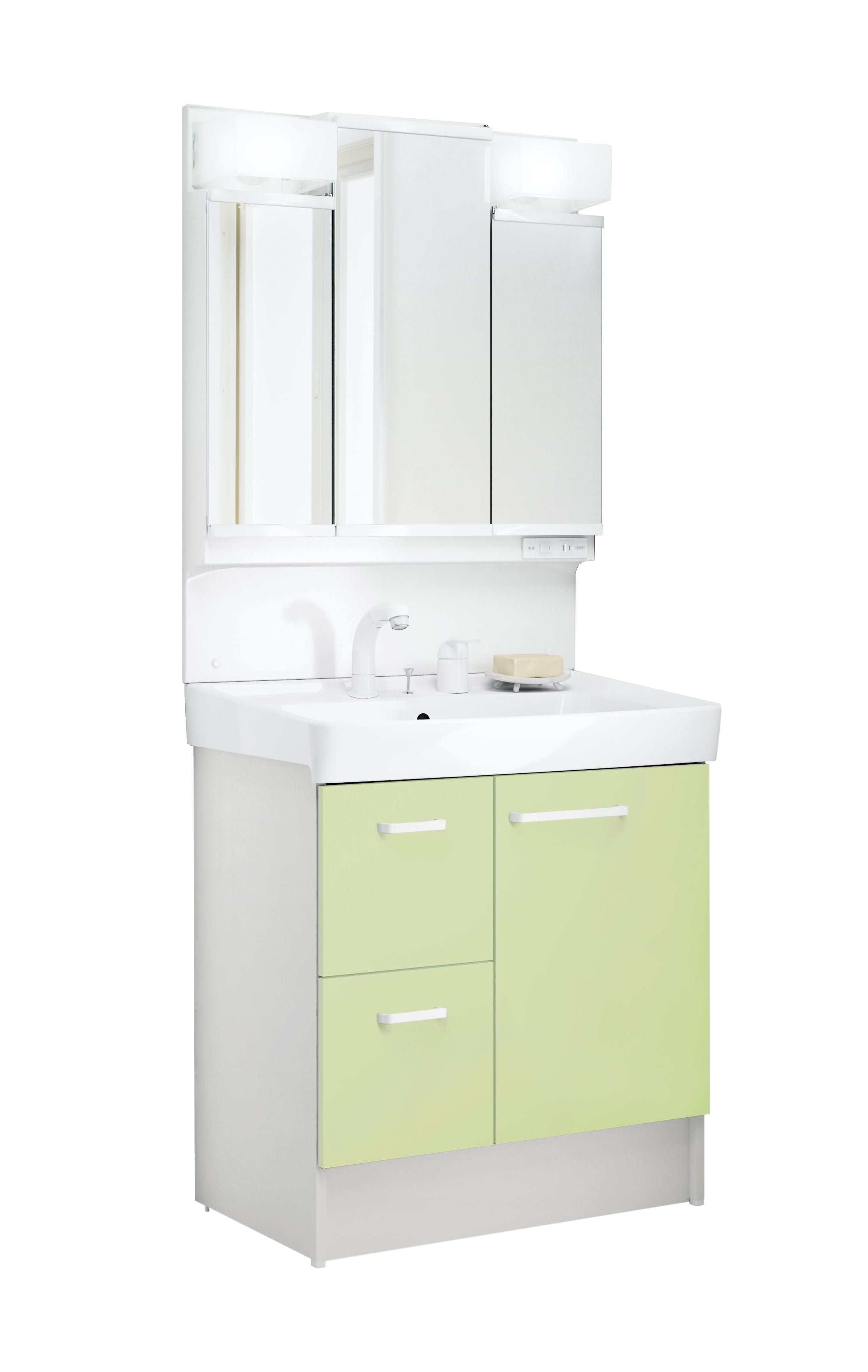 LIXIL 洗面化粧台 D7 間口75cm 洗髪三面鏡片引出