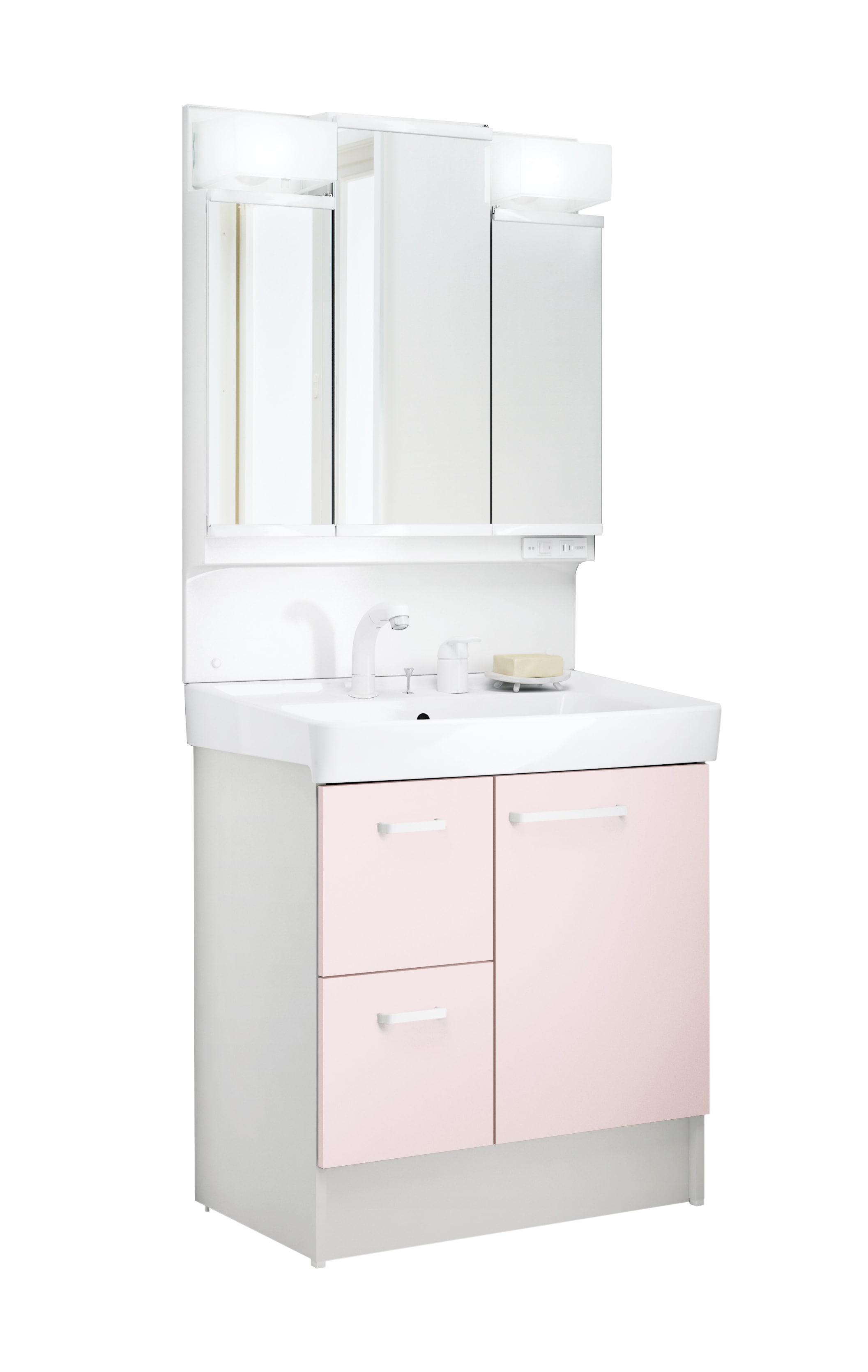 LIXIL 洗面化粧台 D7 間口75cm 洗髪三面鏡片引出