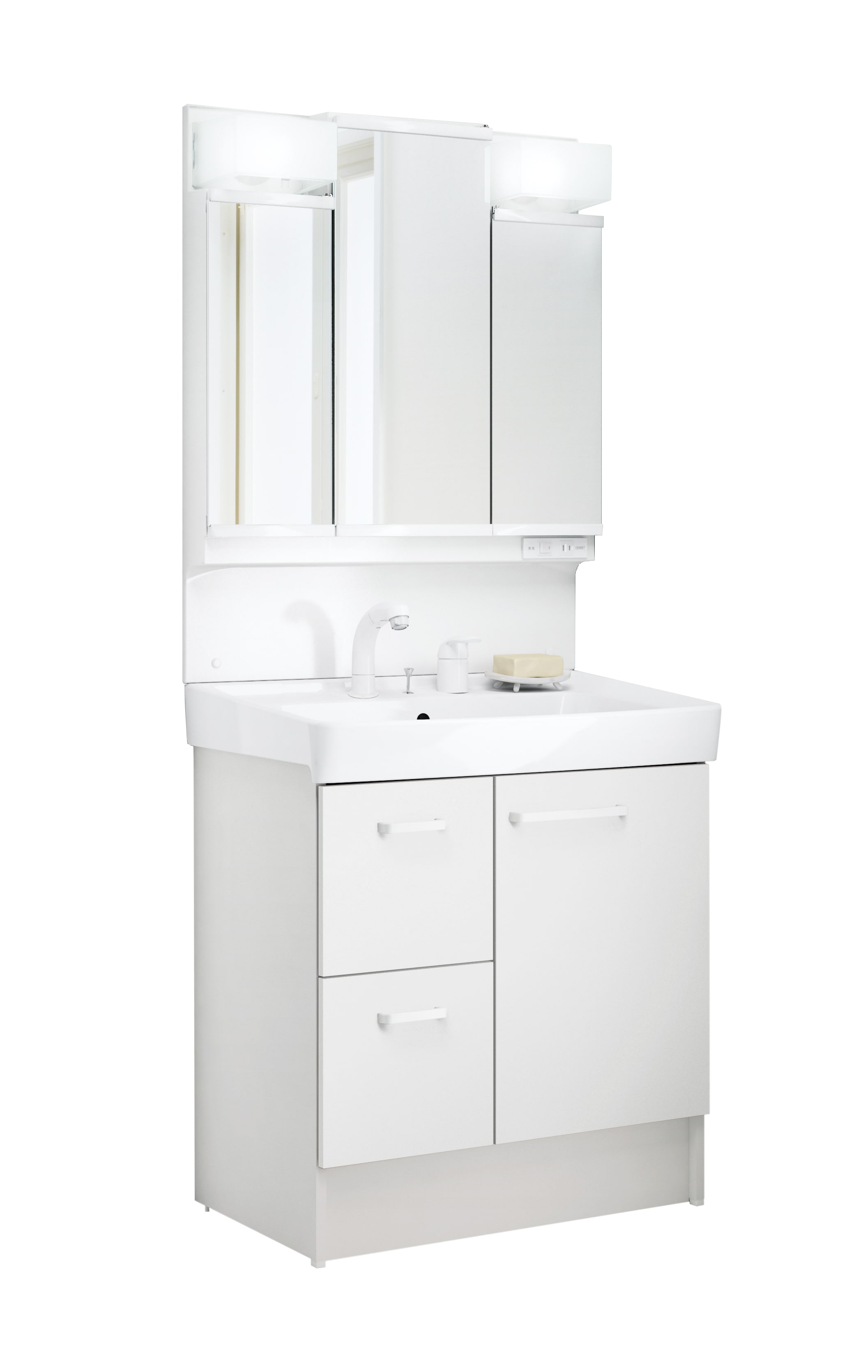 LIXIL 洗面化粧台 D7 間口75cm 洗髪三面鏡片引出
