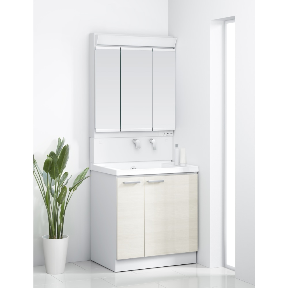 TOTO 洗面化粧台 KZ 間口75cm 3面鏡片引出