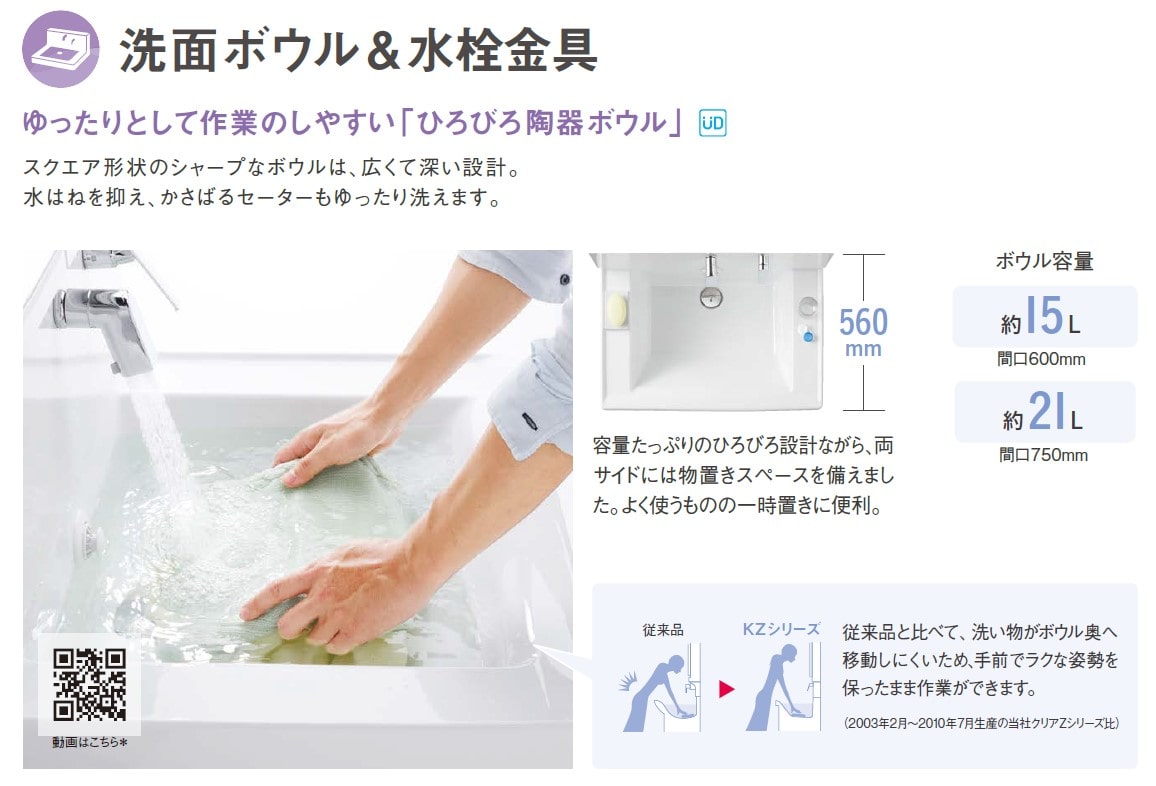 TOTO 洗面化粧台 KZ 間口75cm 除菌 1面鏡片引出 テラホワイトウッド