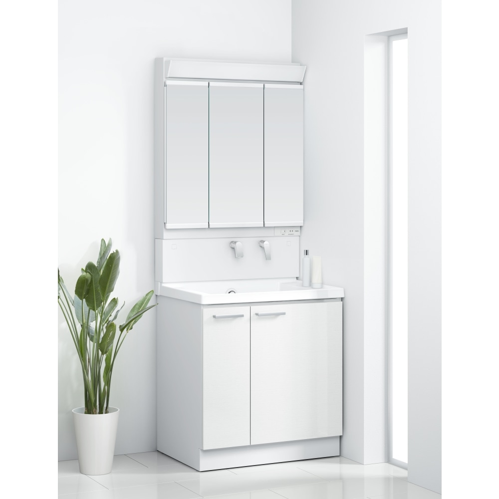 TOTO 洗面化粧台 KZ 間口75cm 3面鏡片引出