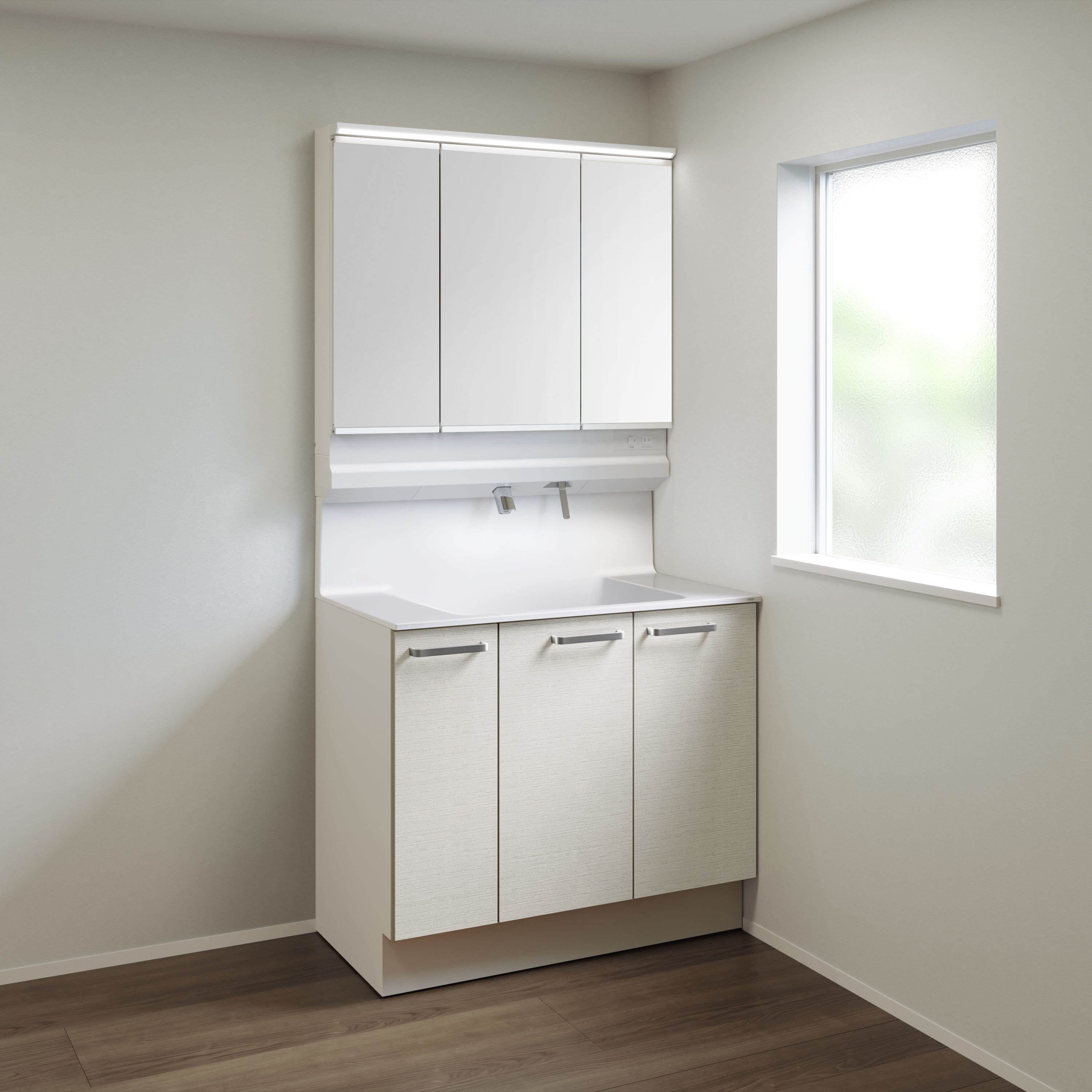 TOTO 洗面化粧台 オクターブLite 間口90cm S3面鏡片引出収納付