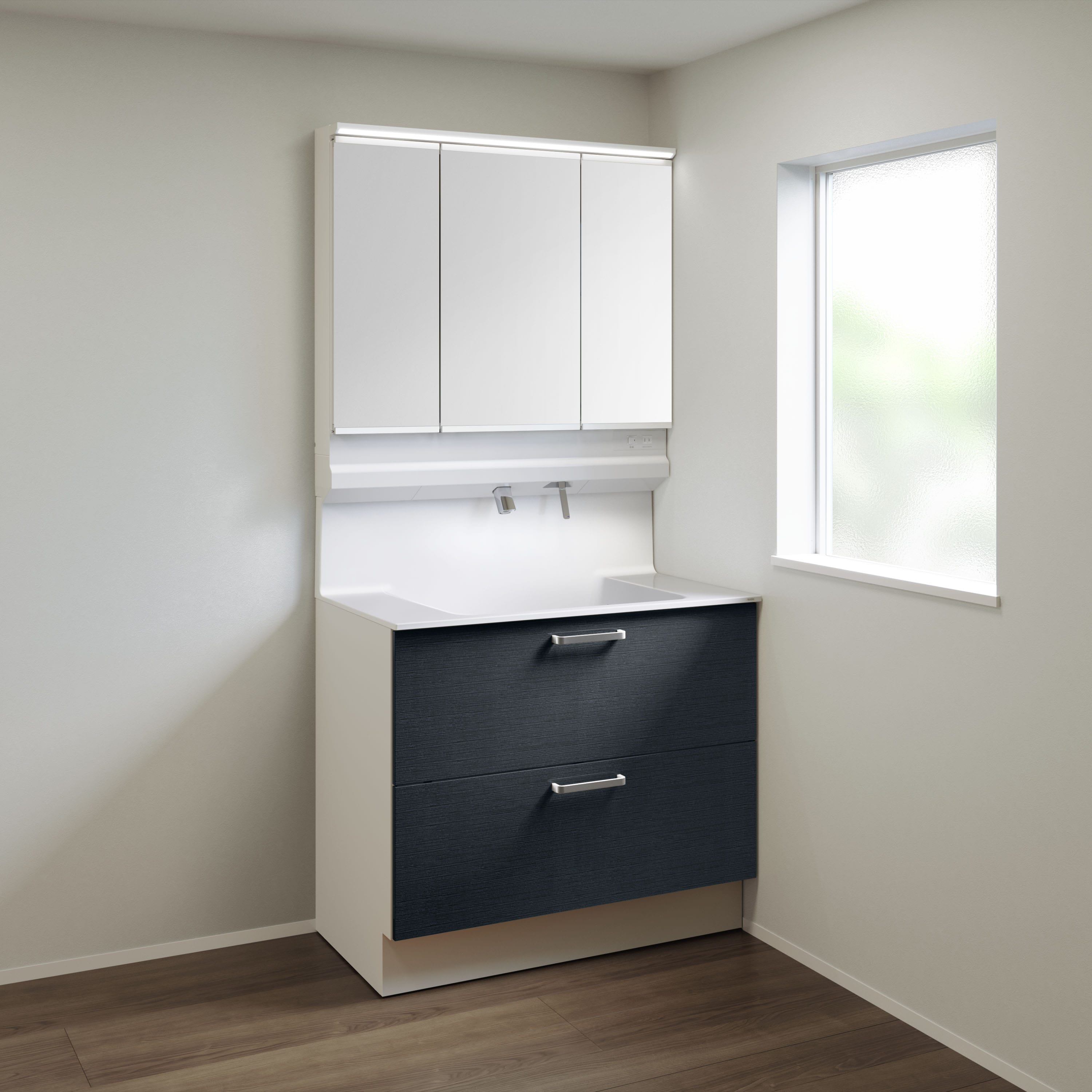 TOTO 洗面化粧台 オクターブLite 間口90cm S3面鏡2段引出