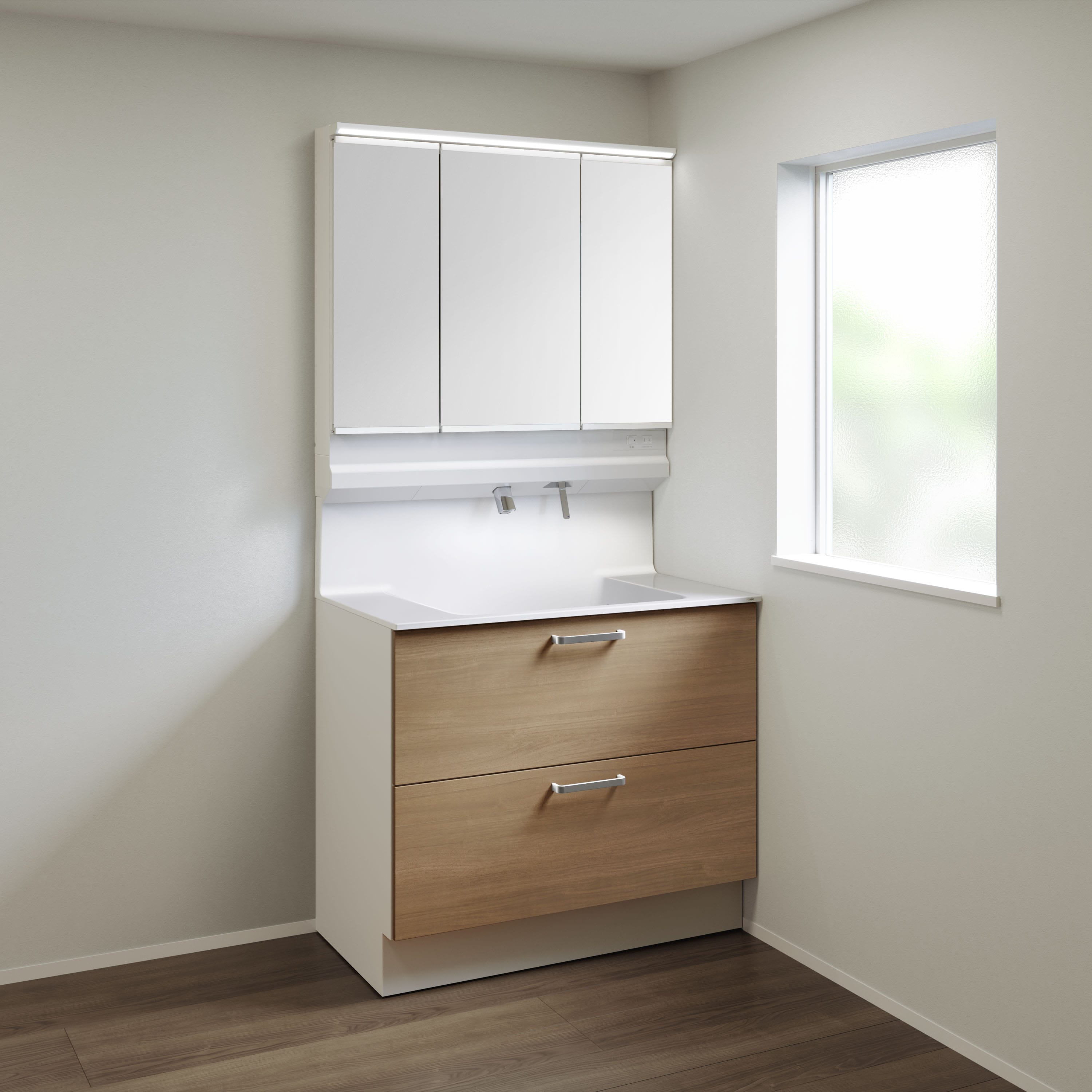TOTO 洗面化粧台 オクターブLite 間口90cm S3面鏡2段引出