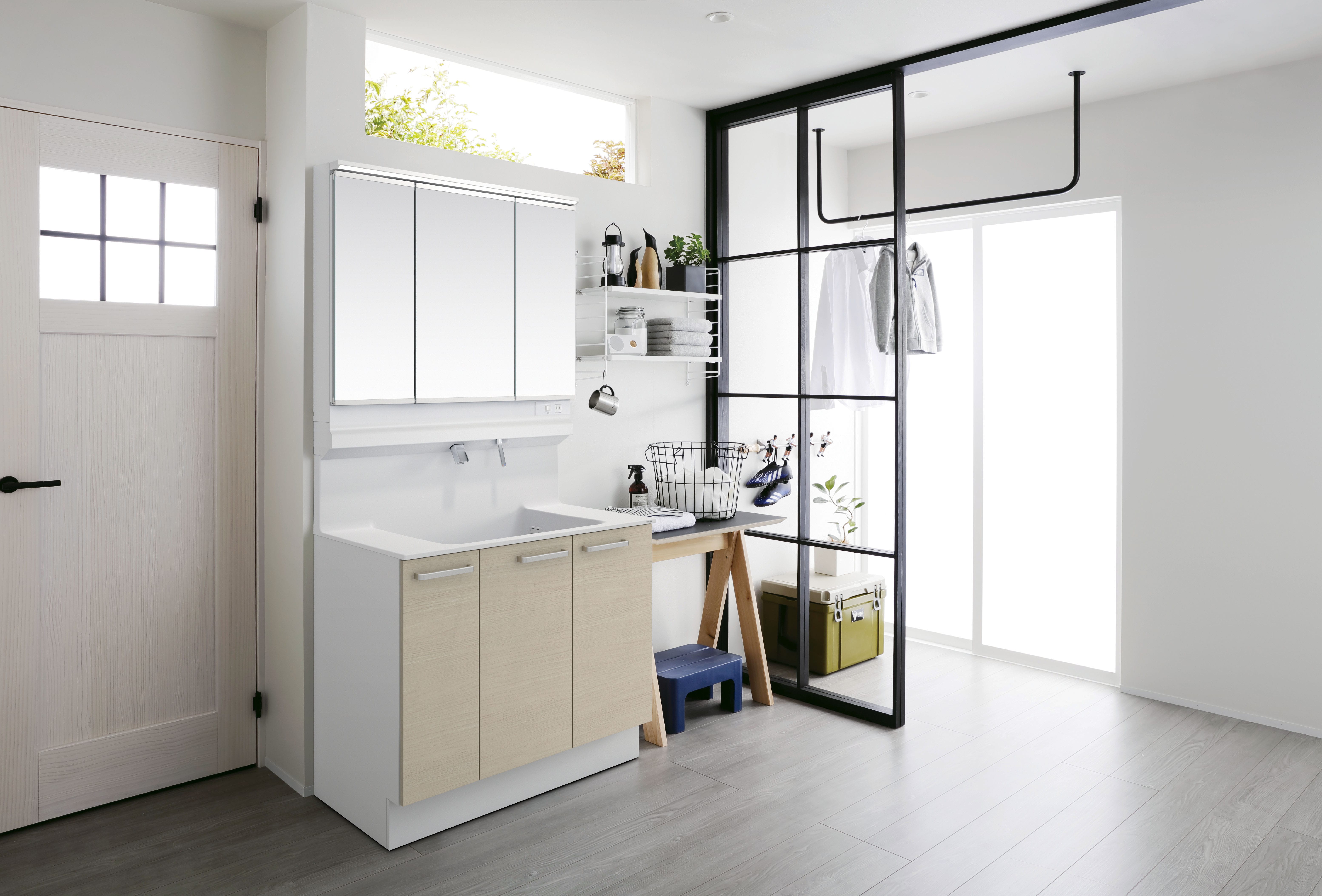 TOTO 洗面化粧台 オクターブLite 間口90cm S3面鏡片引出収納付