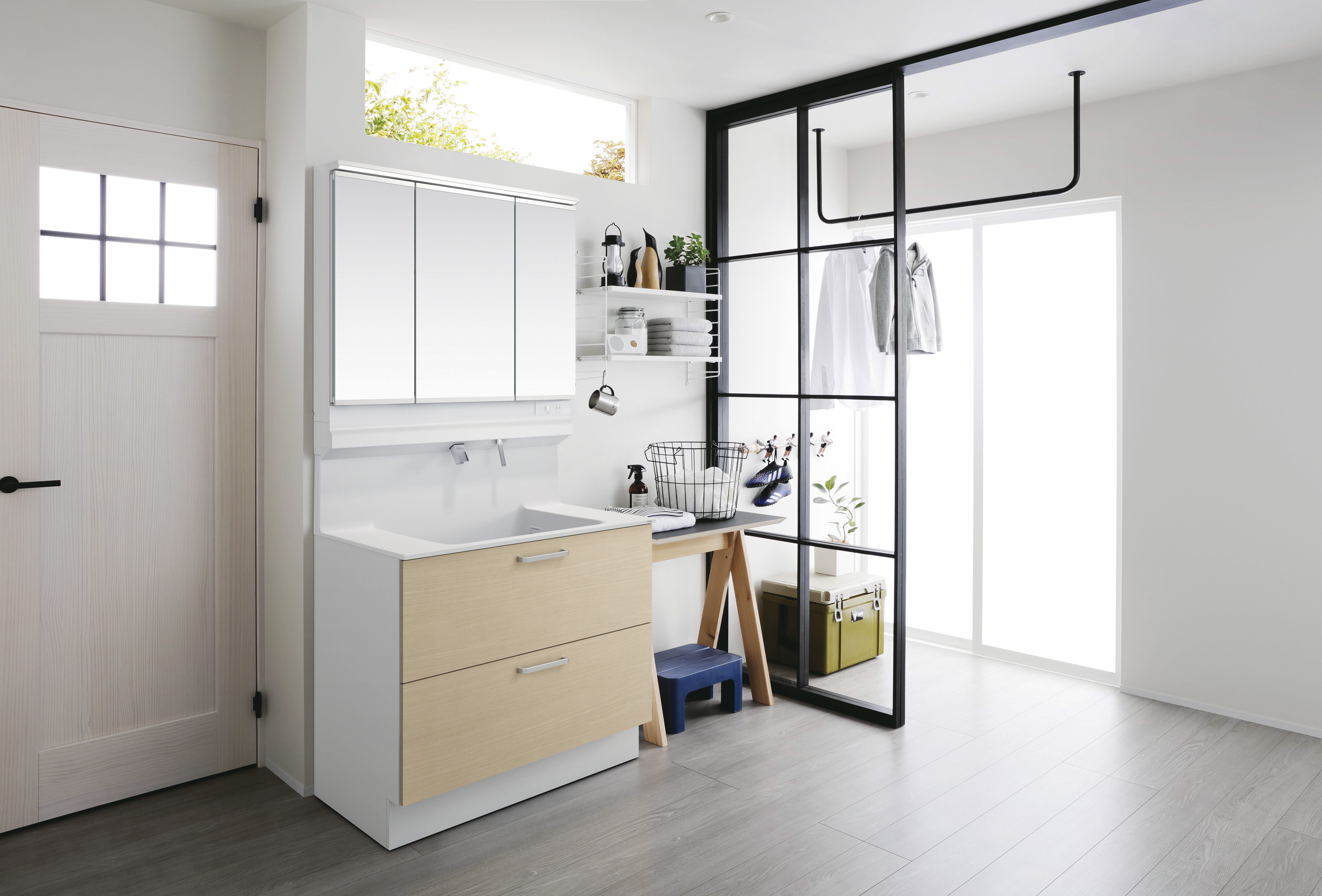 TOTO 洗面化粧台 オクターブLite 間口90cm S3面鏡2段引出収納