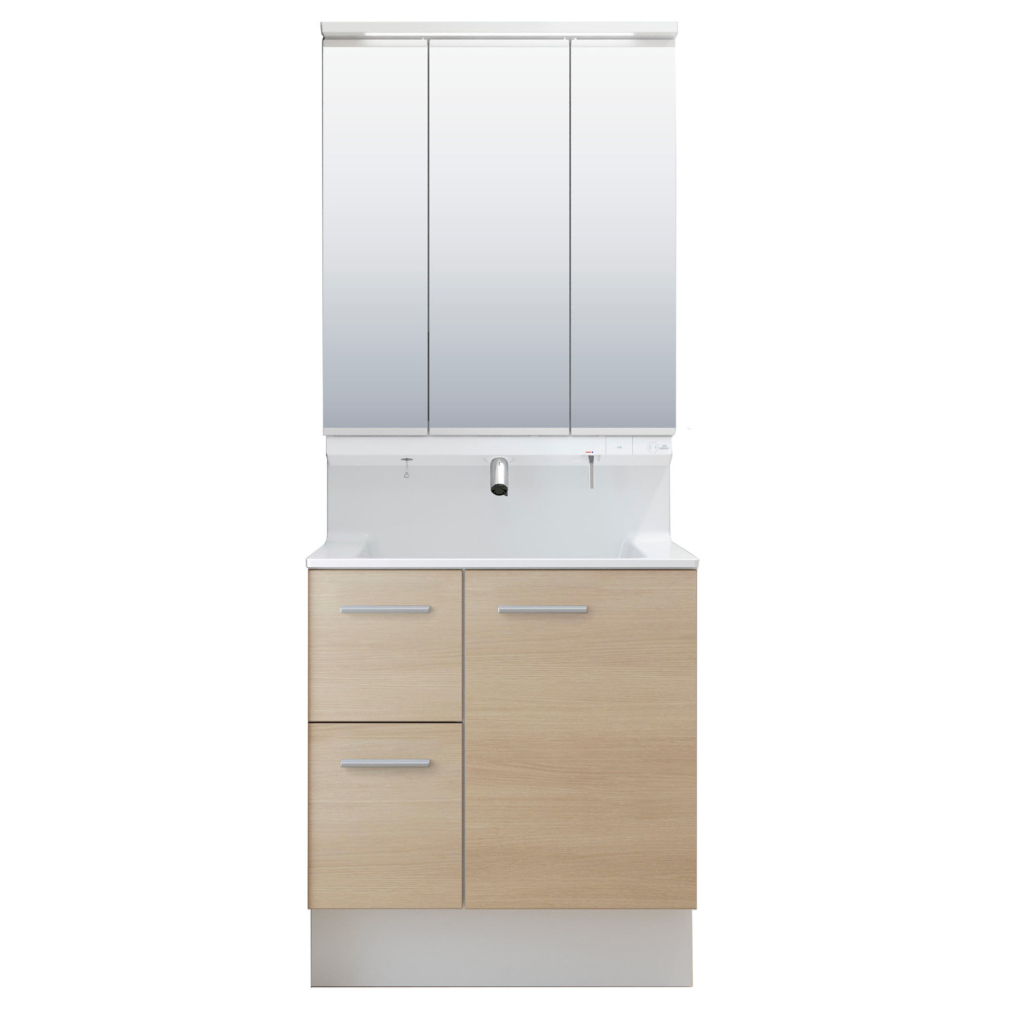 LIXIL 洗面化粧台 R1 間口75cm タッチレス三面鏡片引出