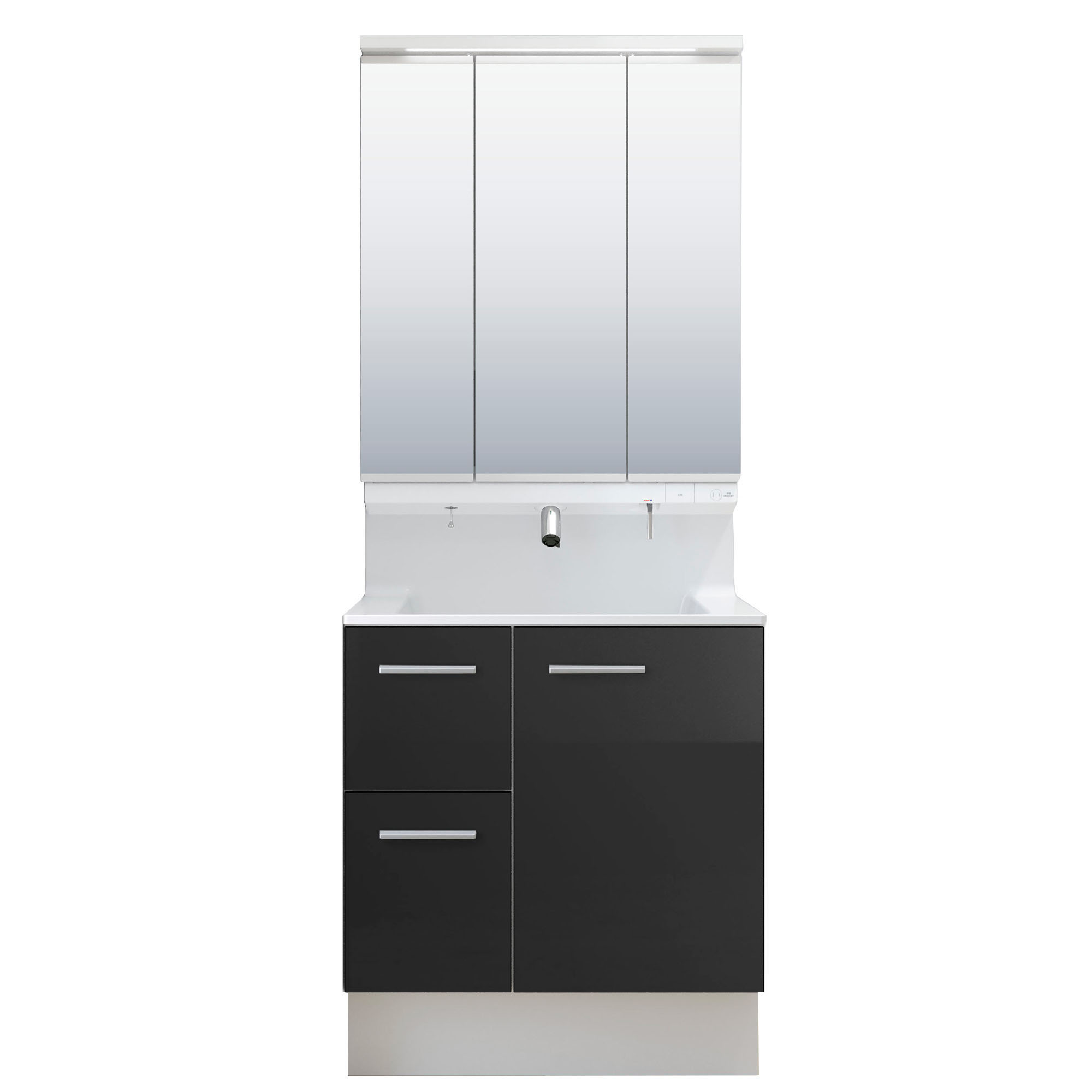 LIXIL 洗面化粧台 R1 間口75cm タッチレス三面鏡片引出