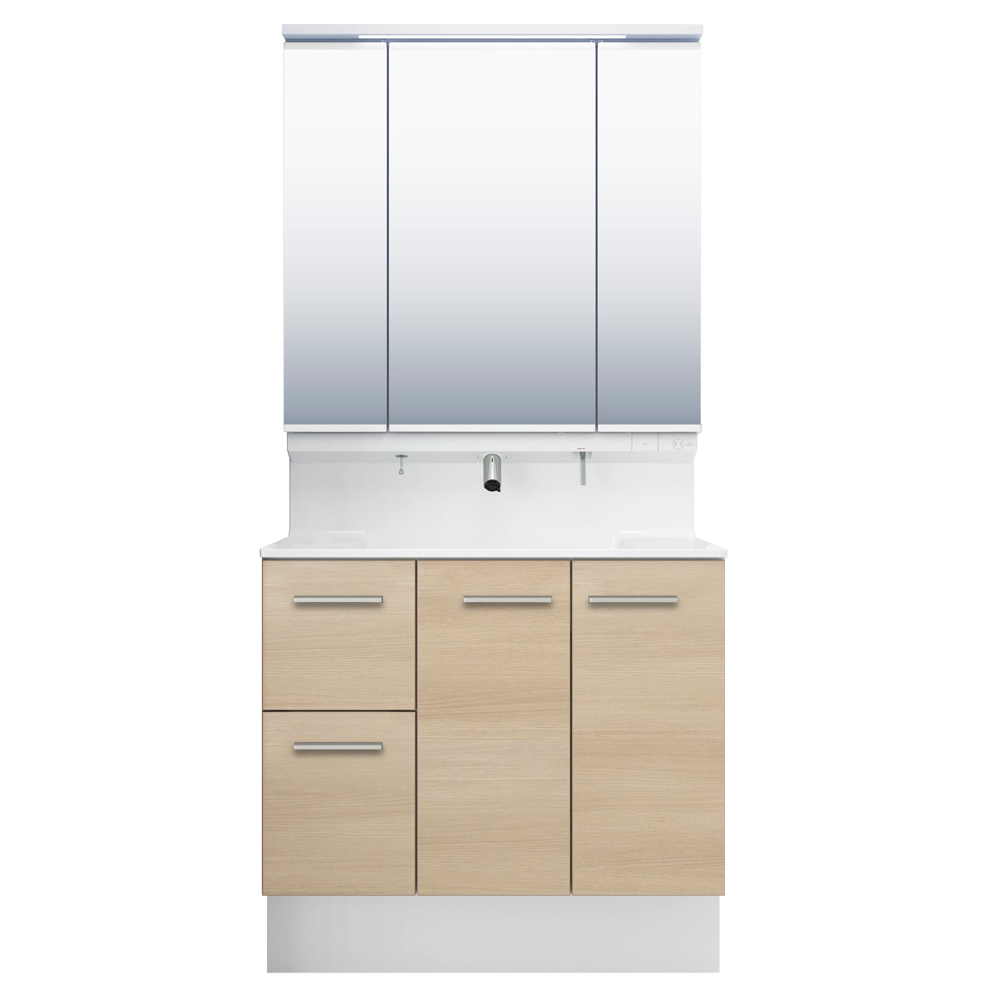 LIXIL 洗面化粧台 R1 間口90cm タッチレス三面鏡片引出