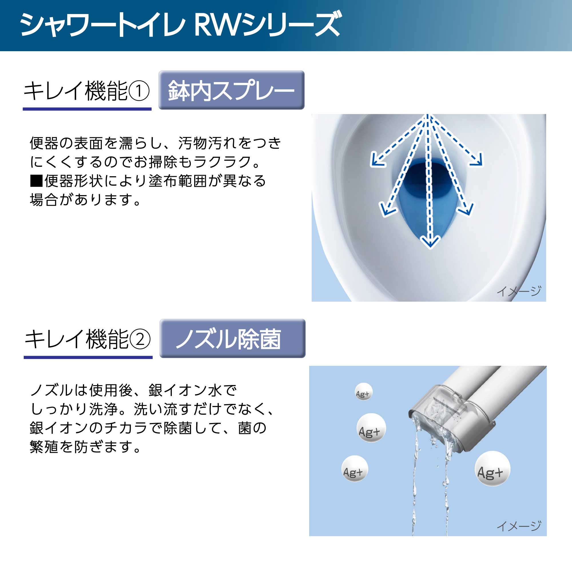 LIXIL アメージュ 床上(壁)排水155 手洗無 瞬間式 W脱臭機能付き 手洗無ブルーグレー