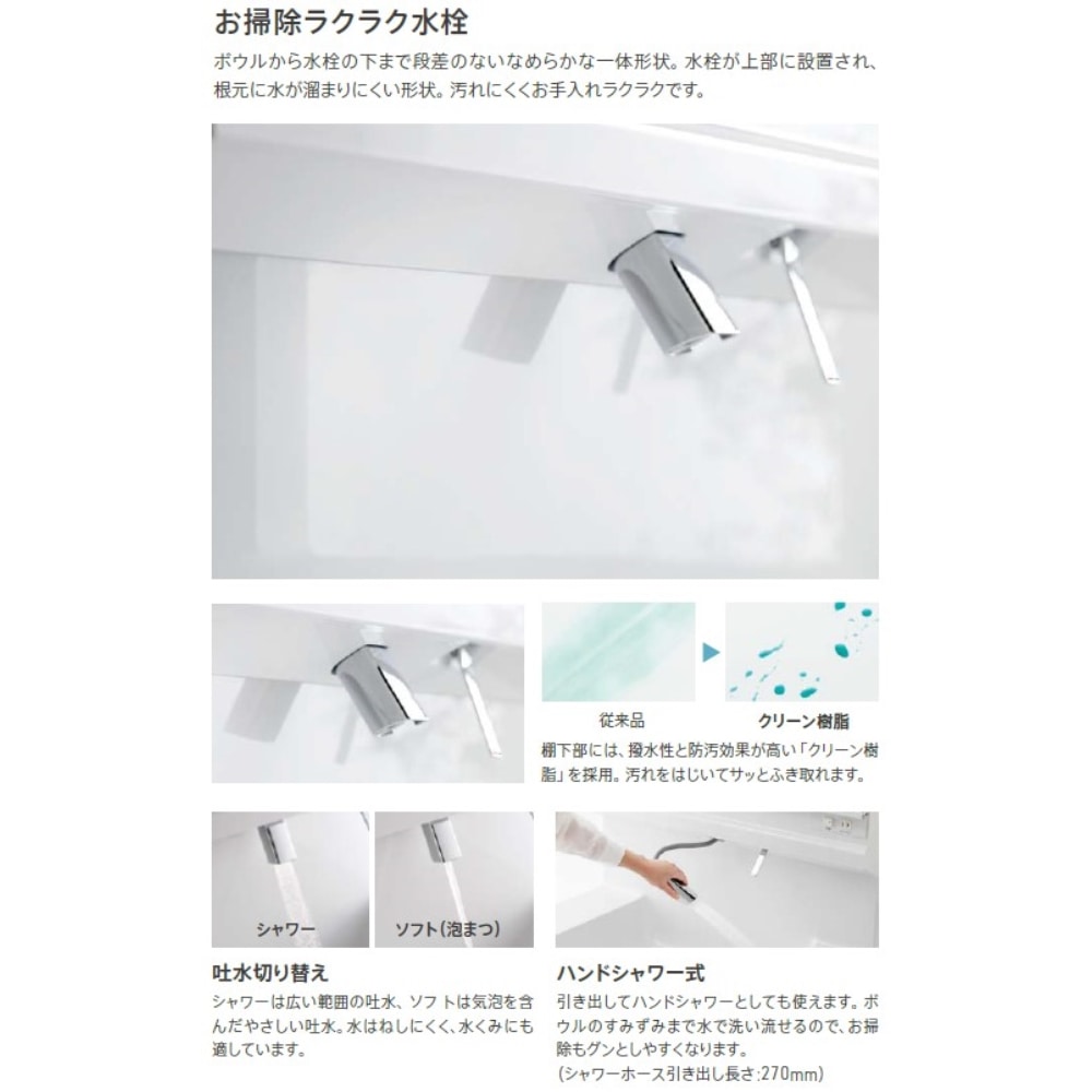 TOTO 洗面化粧台 オクターブLite 間口75cm S3面鏡2枚扉 ライトウッド