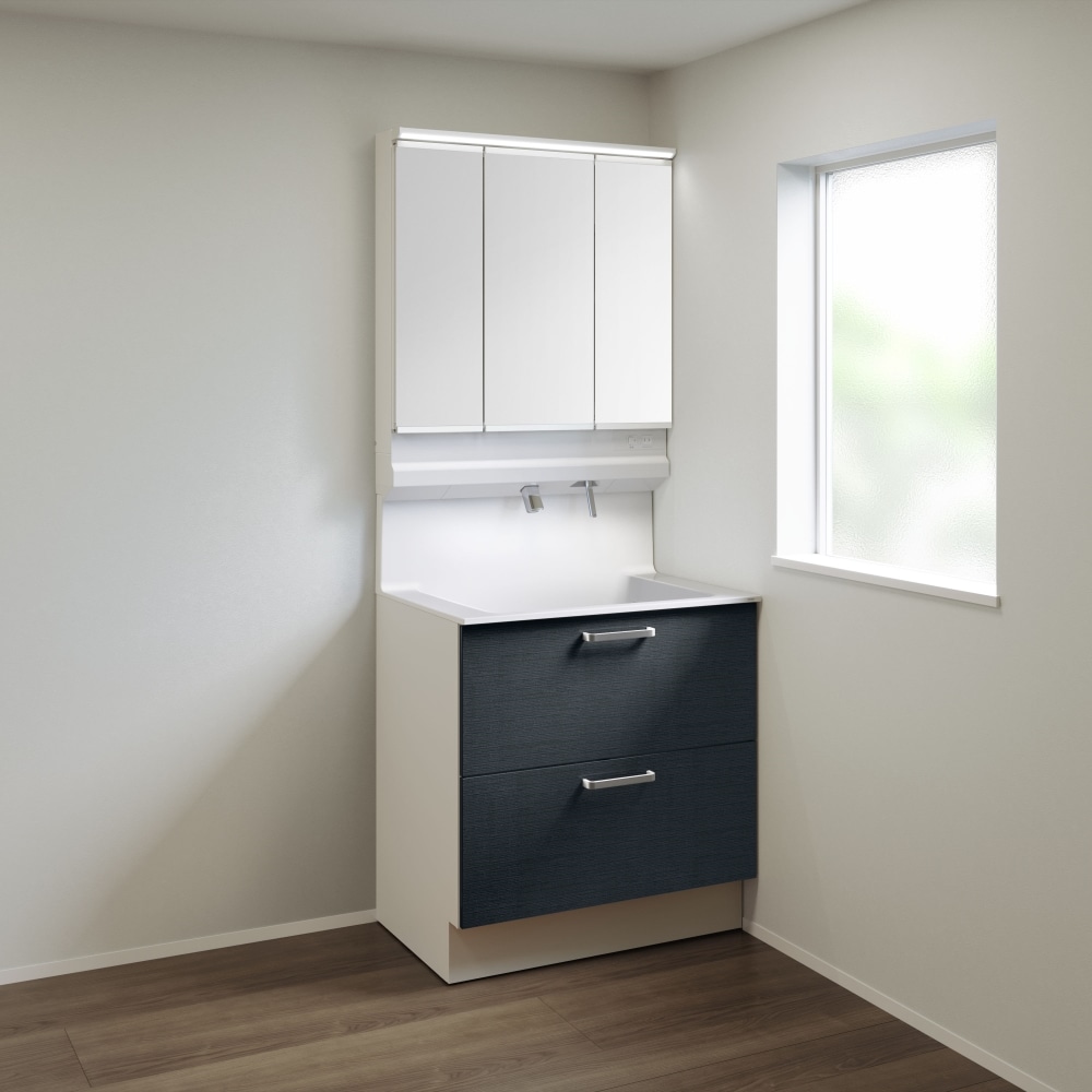 TOTO 洗面化粧台 オクターブLite 間口75cm S3面鏡2段引出