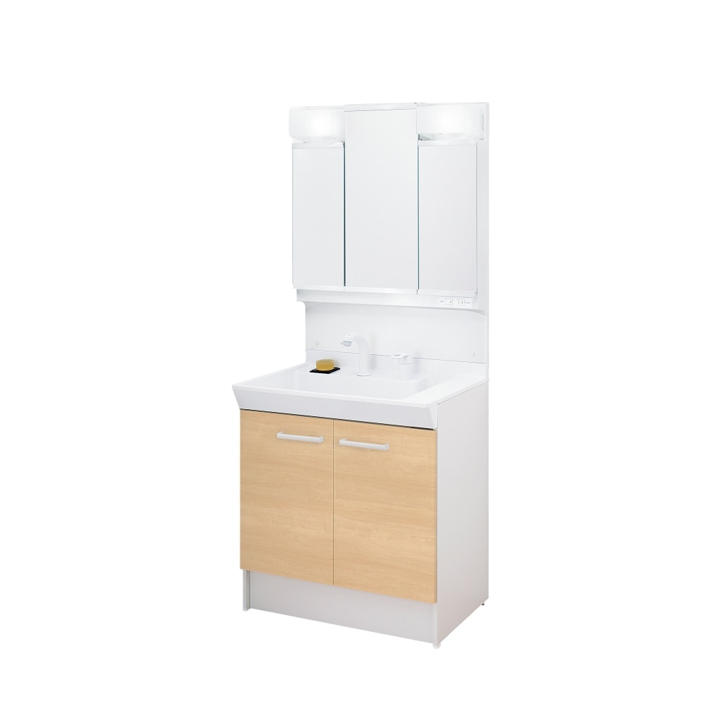 LIXIL 洗面化粧台 V1 間口75cm 洗髪三面鏡2枚扉