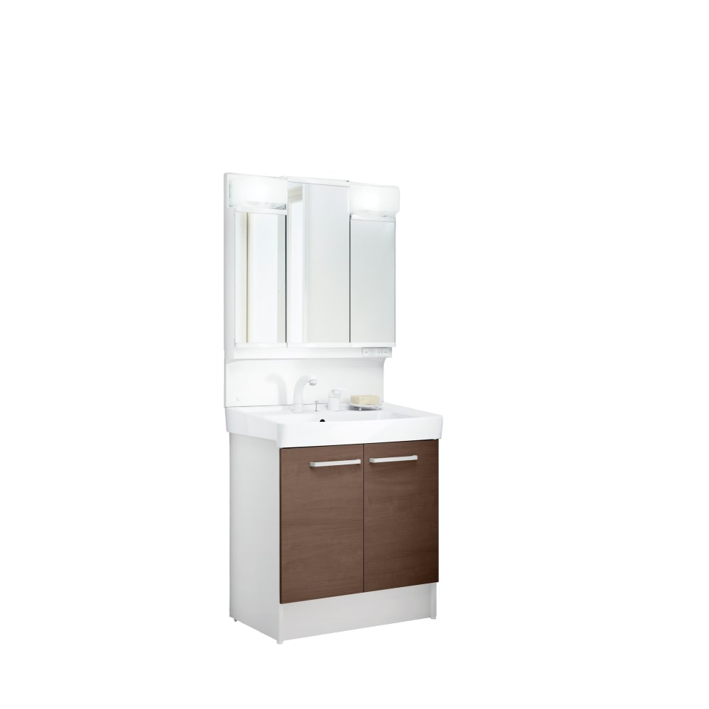 LIXIL 洗面化粧台 D7 間口75cm 洗髪三面鏡2枚扉