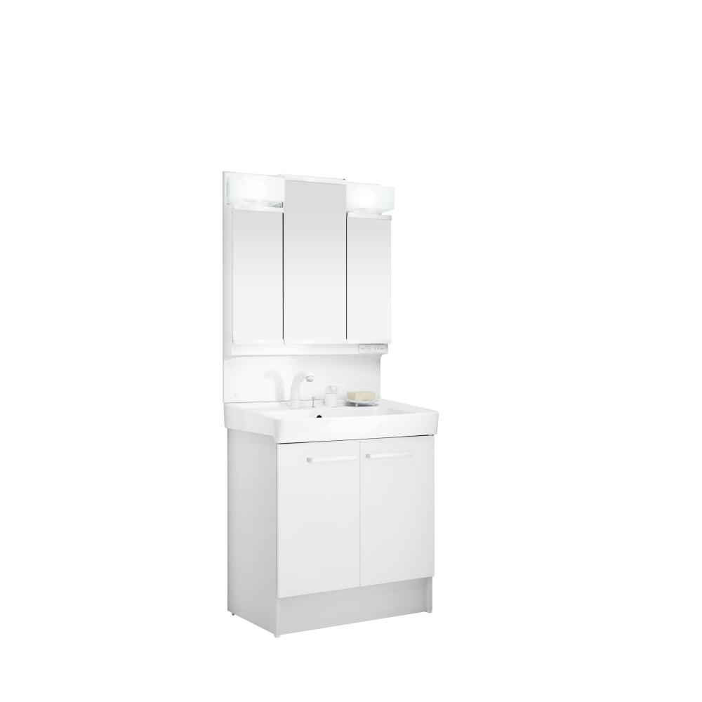 LIXIL 洗面化粧台 D7 間口75cm 洗髪三面鏡2枚扉
