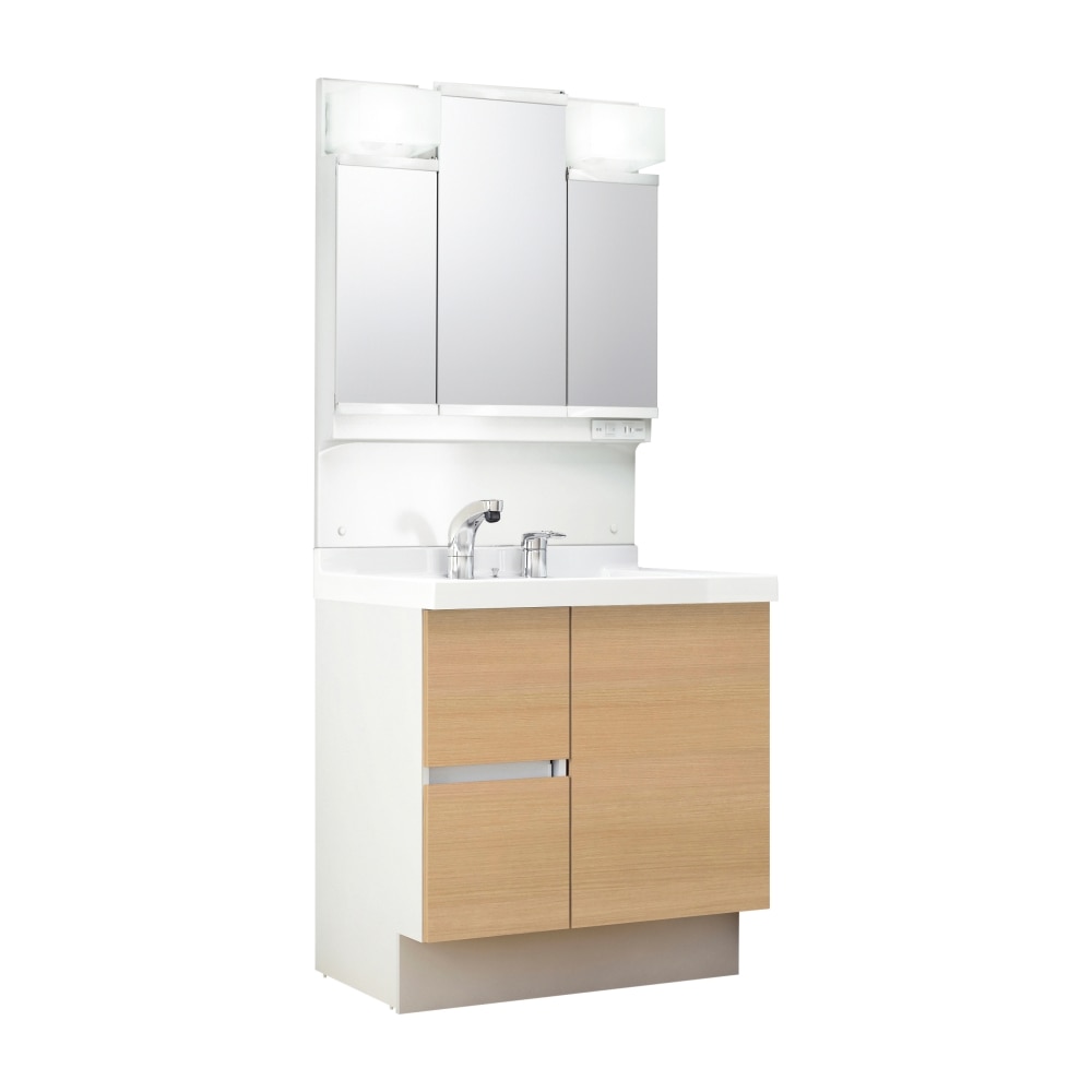 LIXIL 洗面化粧台 J1 間口75cm 三面鏡片引出