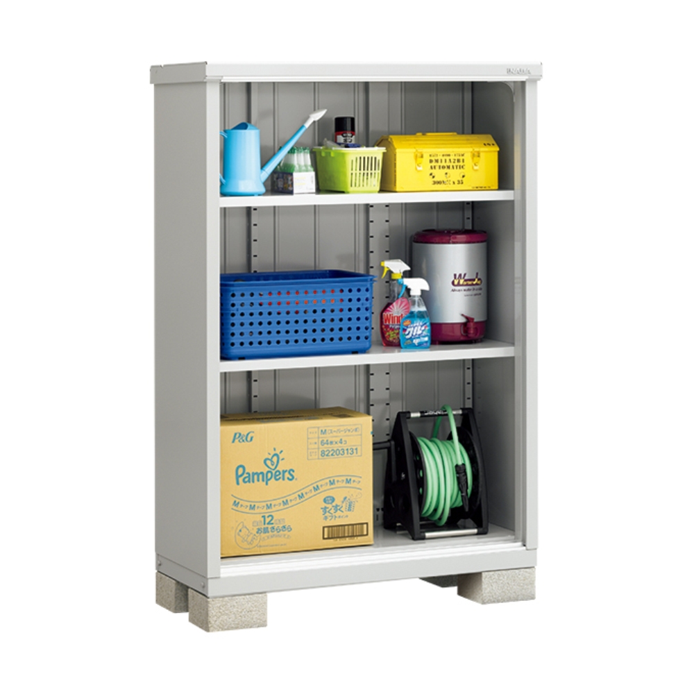イナバ物置　シンプリー　ＭＪＸ－２１７ＥＦ　FG　フランネルグレー 高さ1903　全面棚タイプ　フランネルグレー