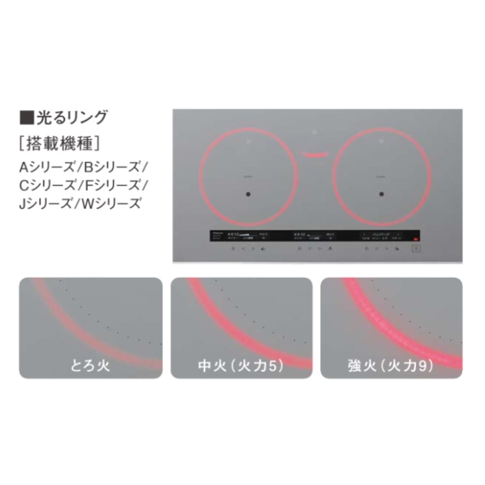 Panasonic ビルトインIHクッキングヒーター　Ｊシリーズ　幅60cm　ブラック/グレー
