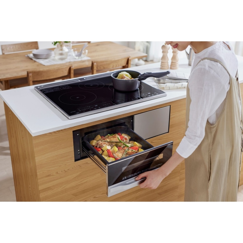 アイリスオーヤマ 3口IHクッキングヒーター IHC-B3201-B 60cm