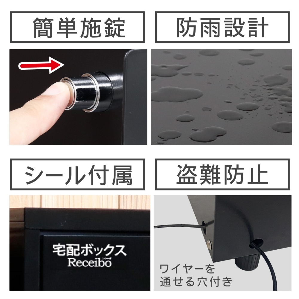 グリーンライフ(GREEN LIFE) 　二段宅配ボックス　ＴＲ２－４５６８（ＢＫ）　お客様組立商品 TR2-4568