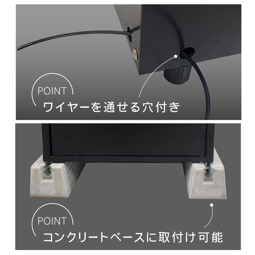 グリーンライフ(GREEN LIFE) 　ポスト一体型二段宅配ボックス　ＴＲＰ２－４５８３（ＢＫ）　お客様組立商品 TRP2-4583
