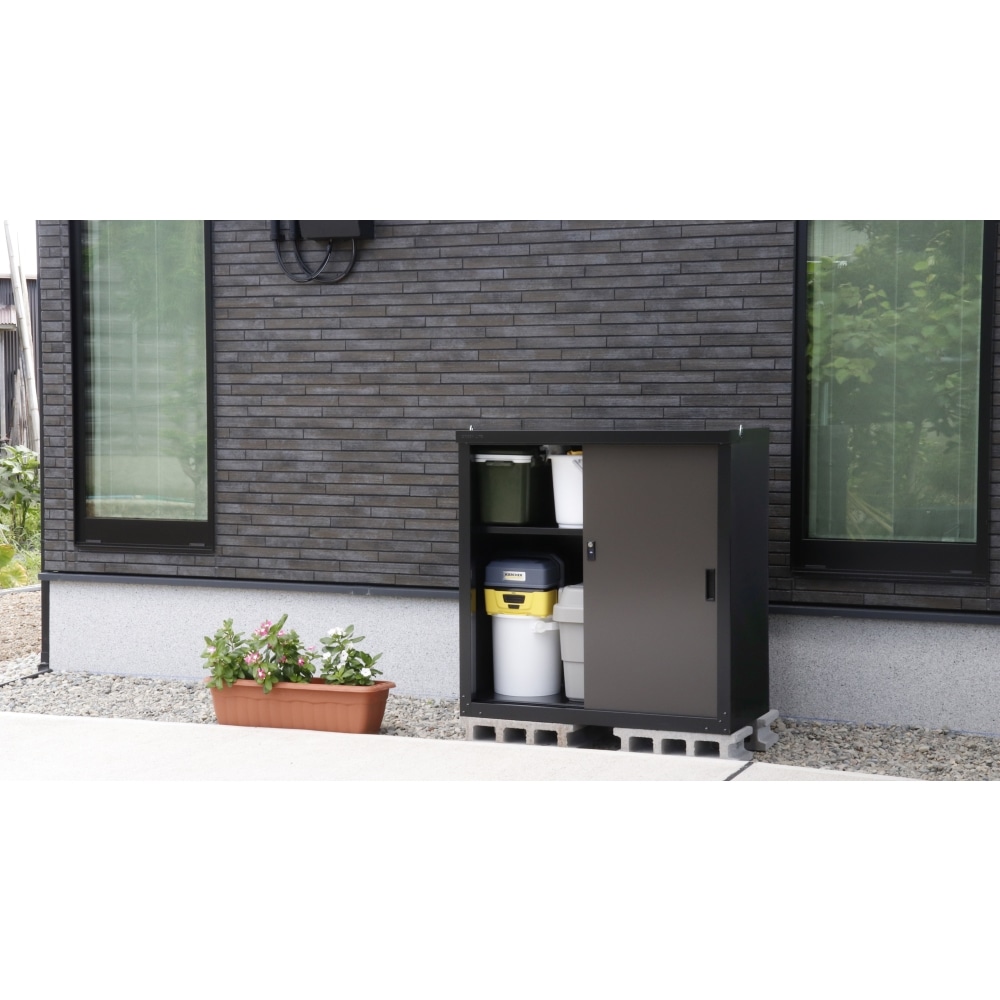 グリーンライフ(GREEN LIFE) 　家庭用収納庫　ＨＳシリーズ　ＨＳ－８３（ＢＫ／ＡＧＹ） お客様組立商品 HS-83
